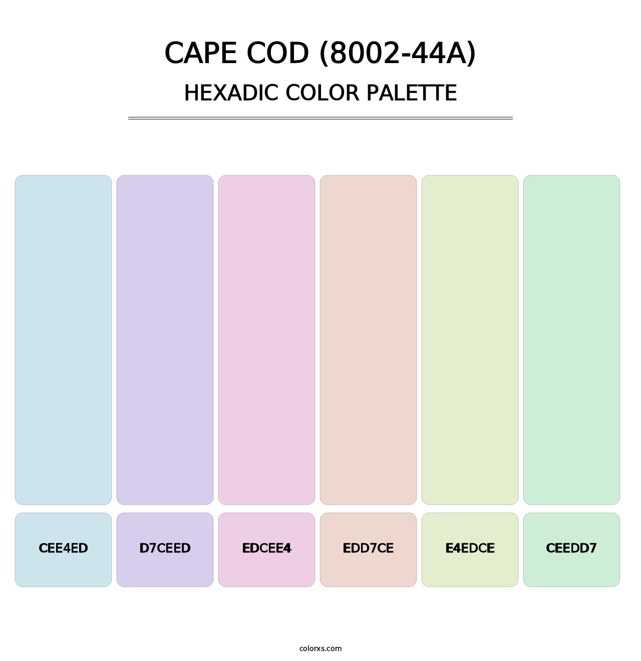Cape Cod (8002-44A) - Hexadic Color Palette