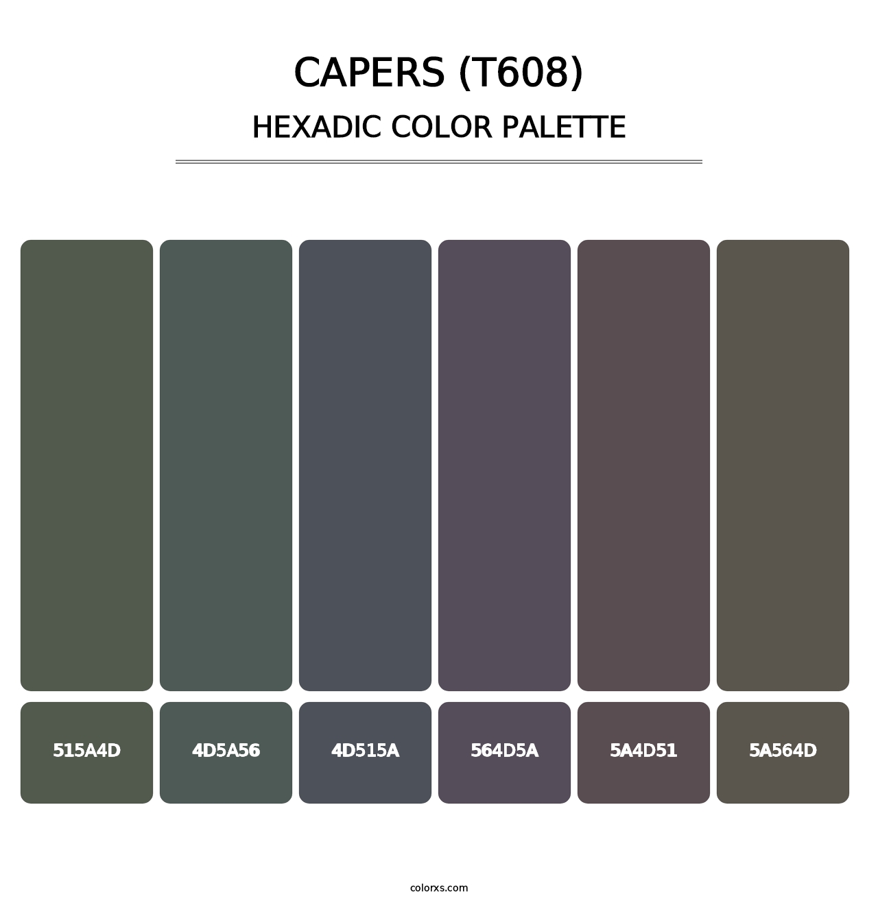 Capers (T608) - Hexadic Color Palette