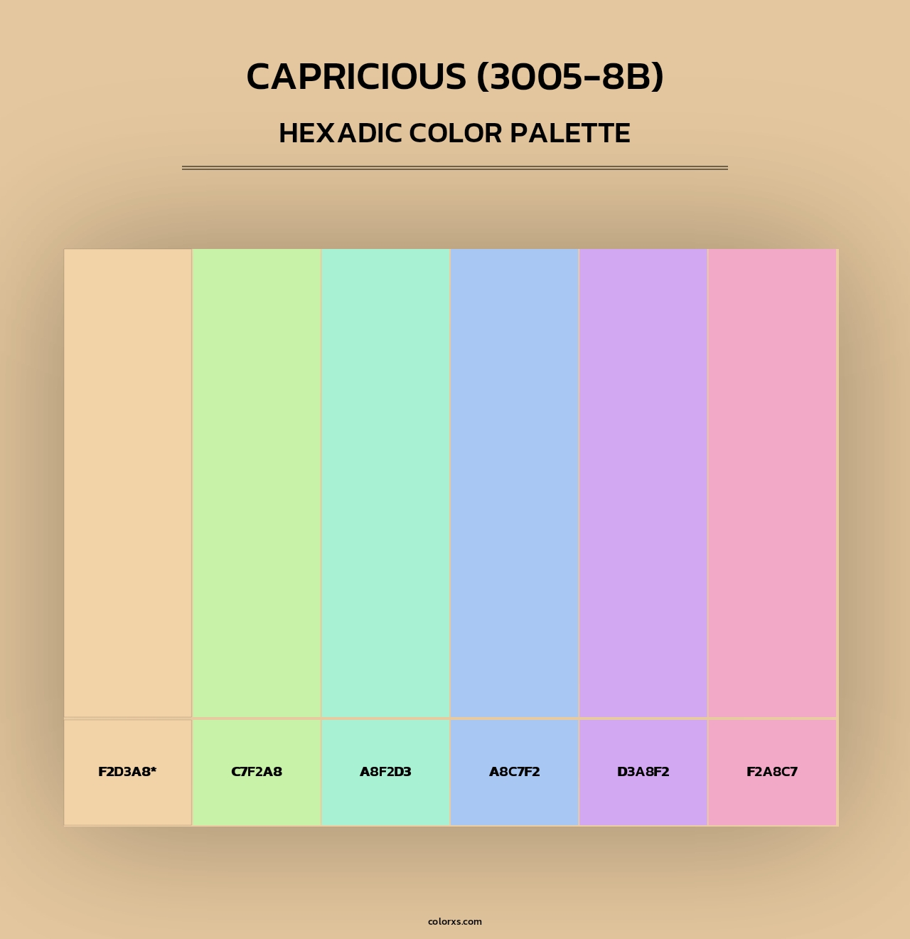 Capricious (3005-8B) - Hexadic Color Palette