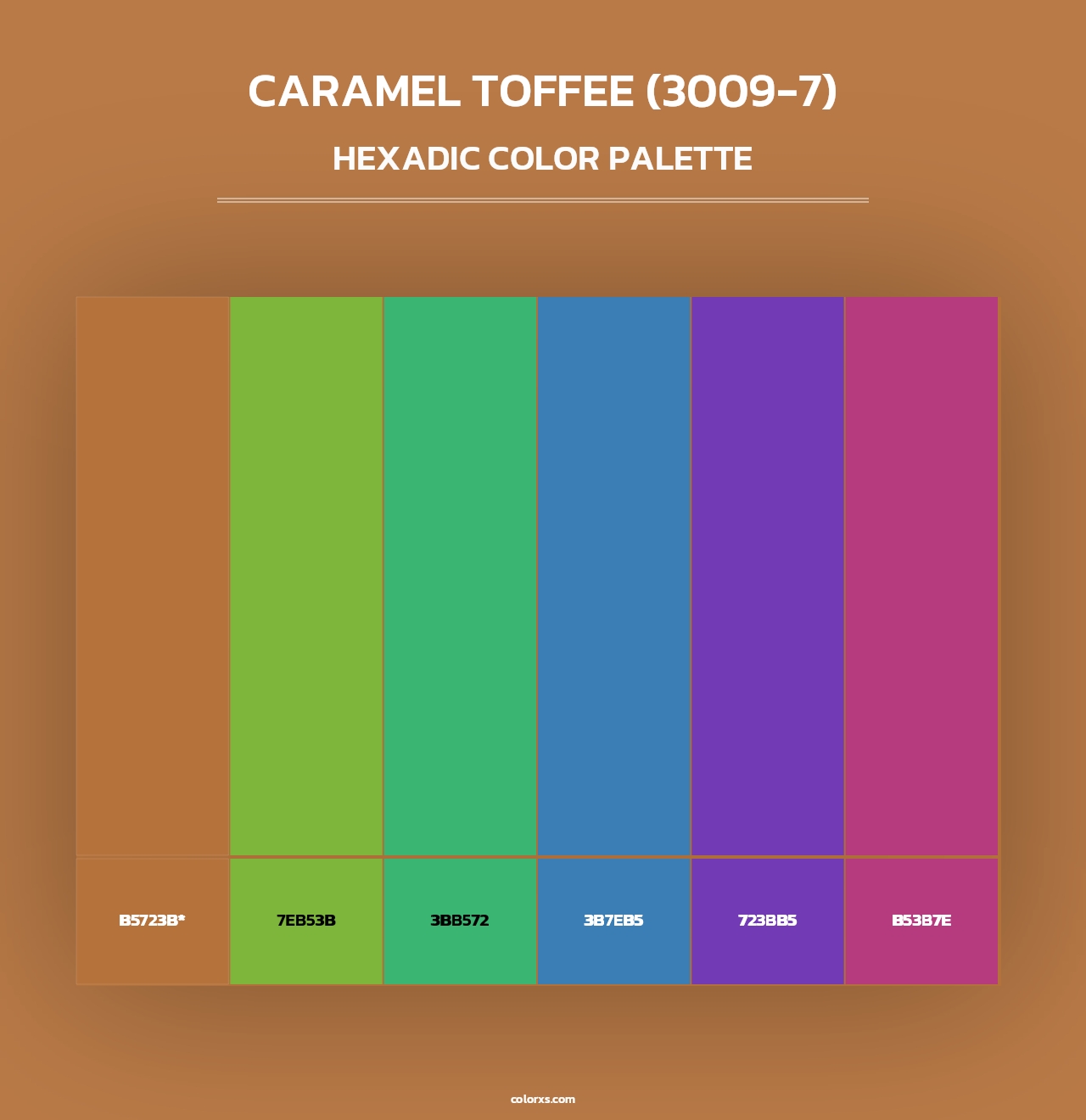 Caramel Toffee (3009-7) - Hexadic Color Palette