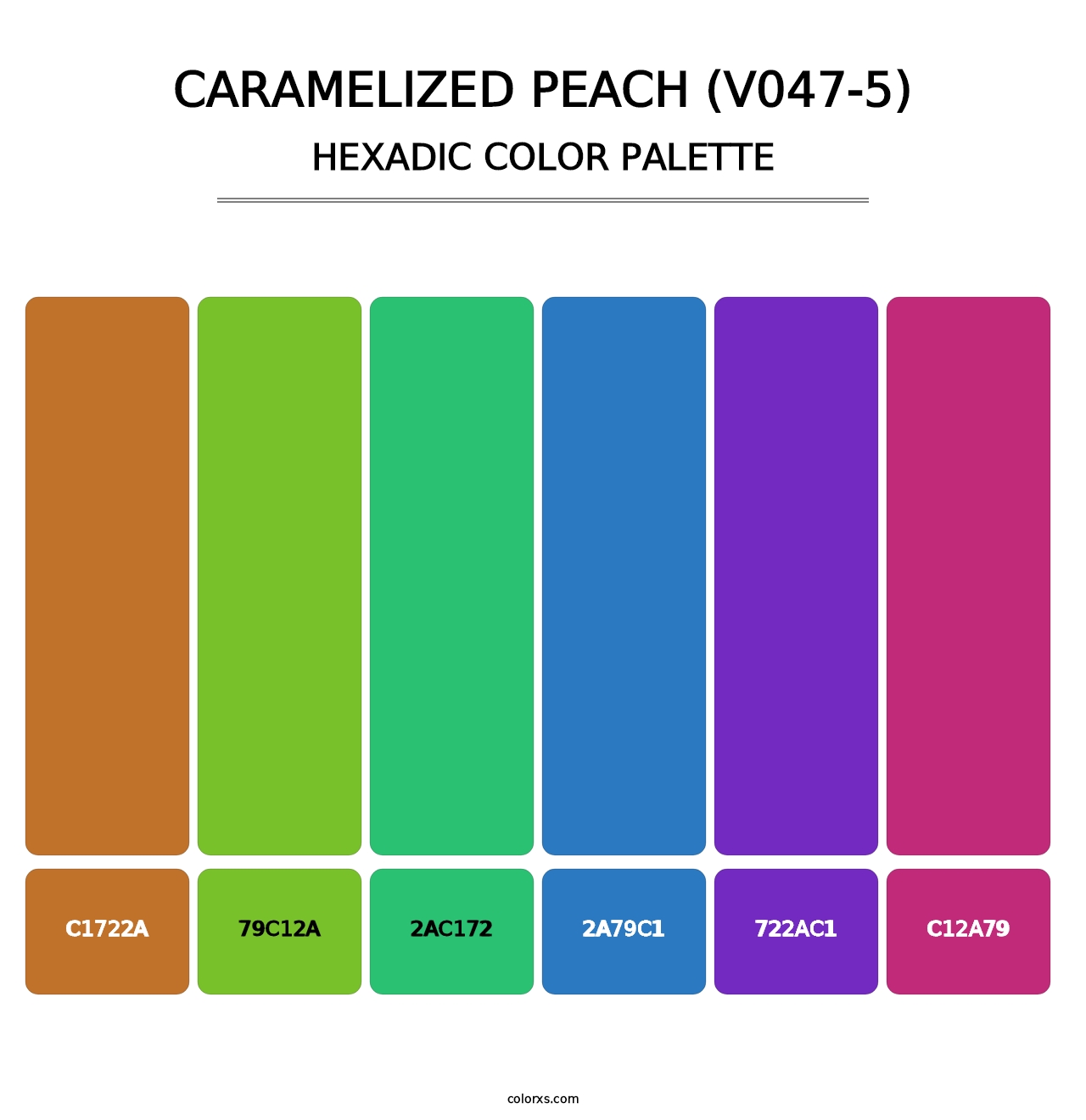 Caramelized Peach (V047-5) - Hexadic Color Palette