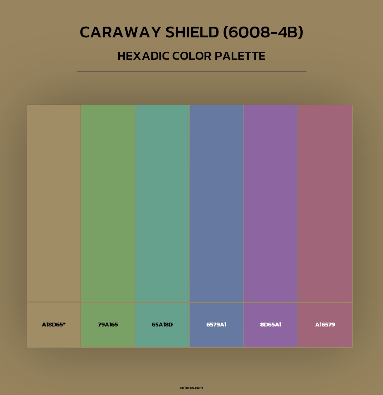 Caraway Shield (6008-4B) - Hexadic Color Palette