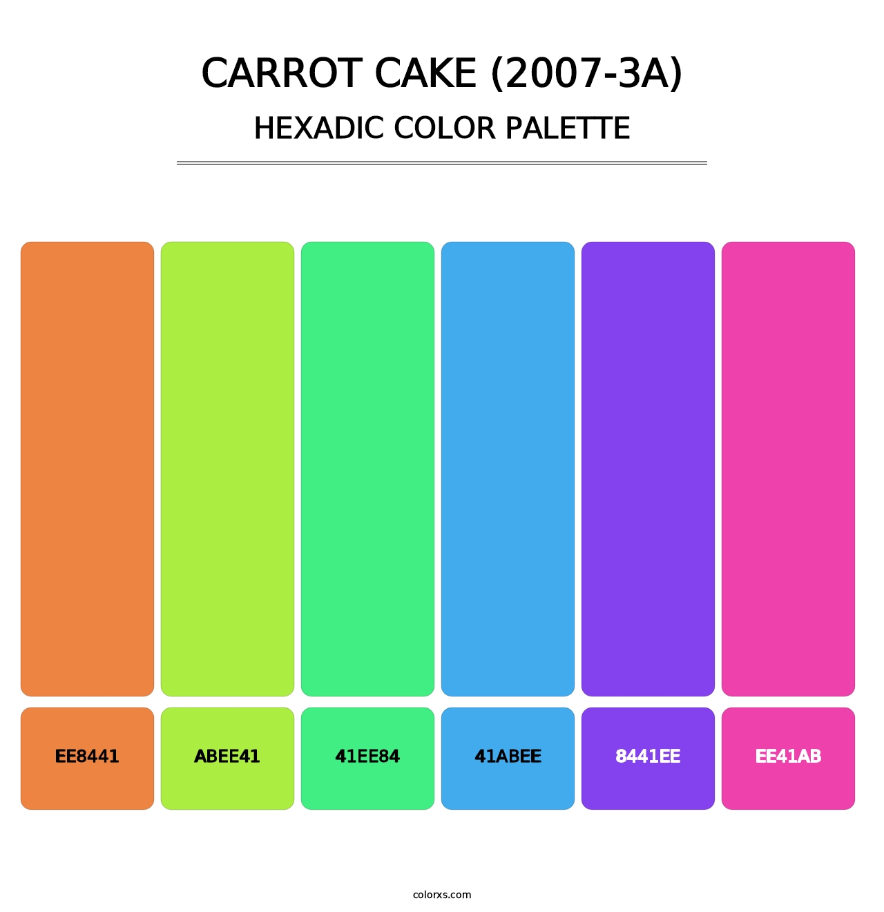 Carrot Cake (2007-3A) - Hexadic Color Palette
