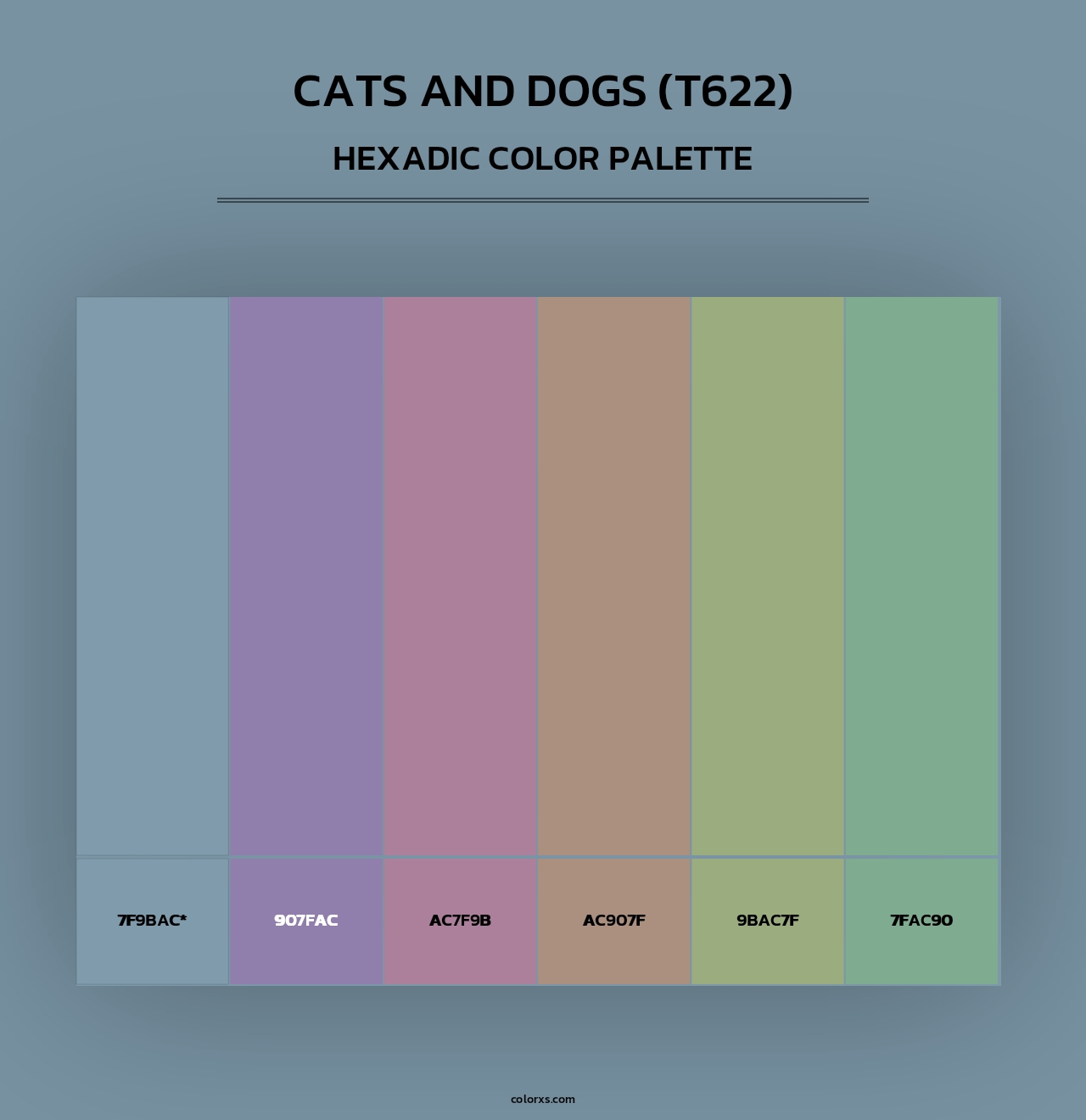 Cats and Dogs (T622) - Hexadic Color Palette