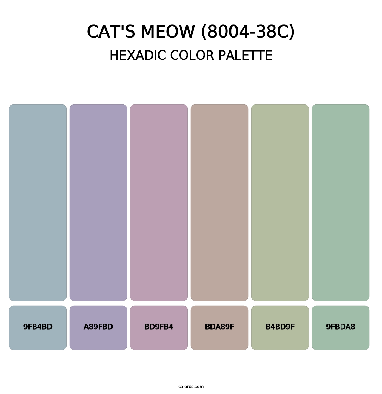 Cat's Meow (8004-38C) - Hexadic Color Palette