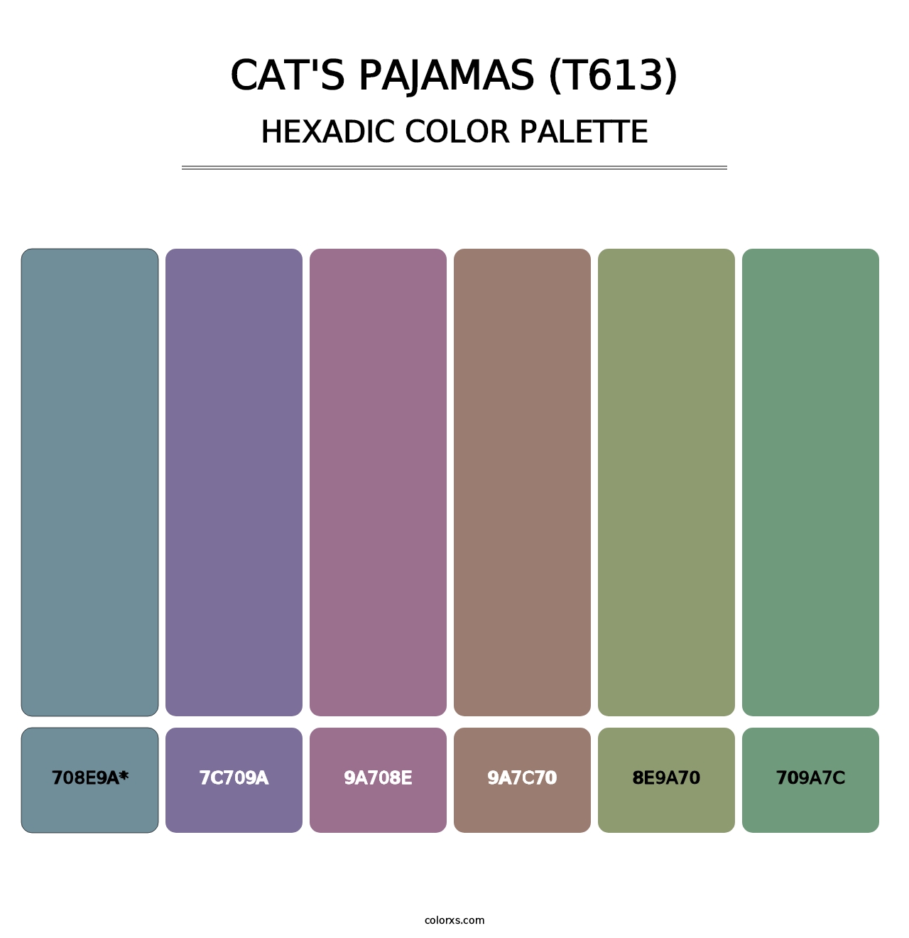 Cat's Pajamas (T613) - Hexadic Color Palette