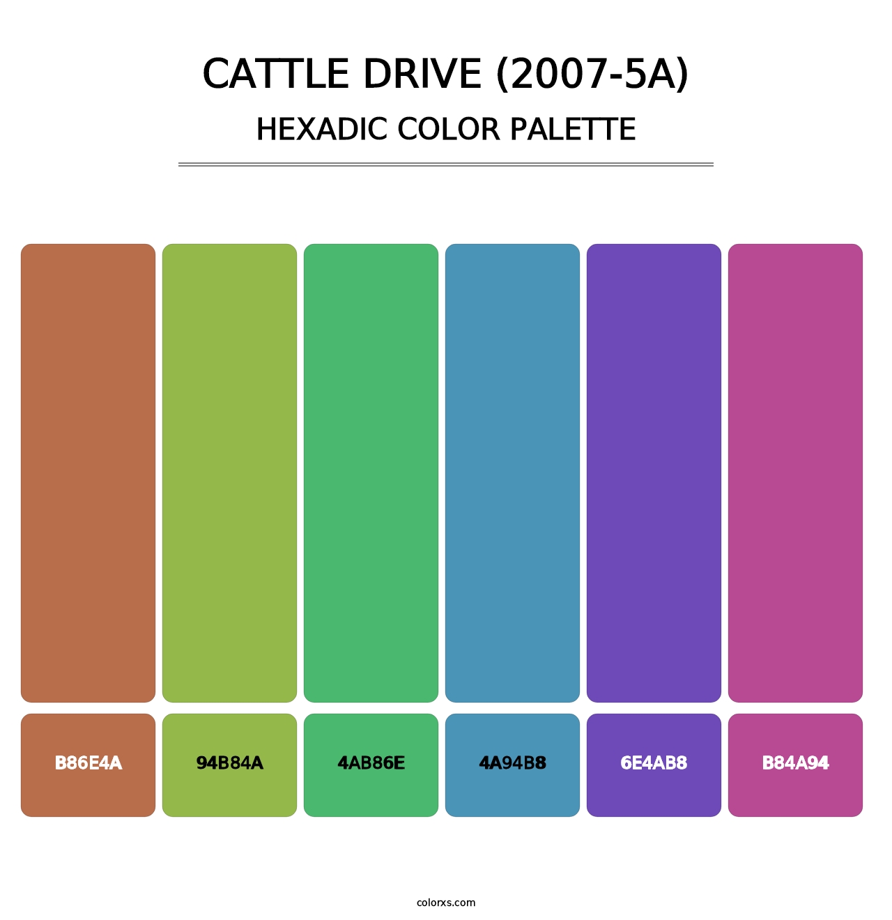Cattle Drive (2007-5A) - Hexadic Color Palette
