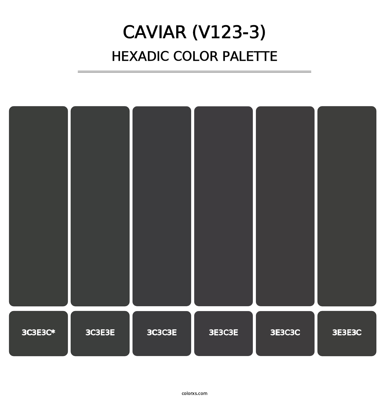 Caviar (V123-3) - Hexadic Color Palette