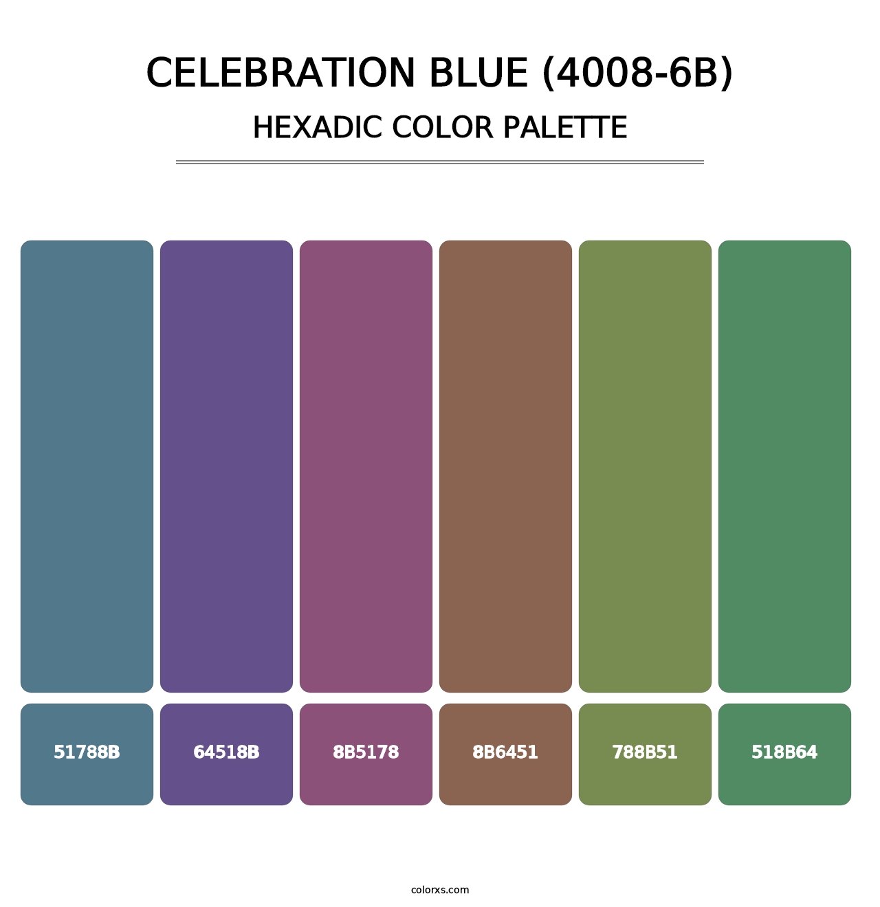 Celebration Blue (4008-6B) - Hexadic Color Palette
