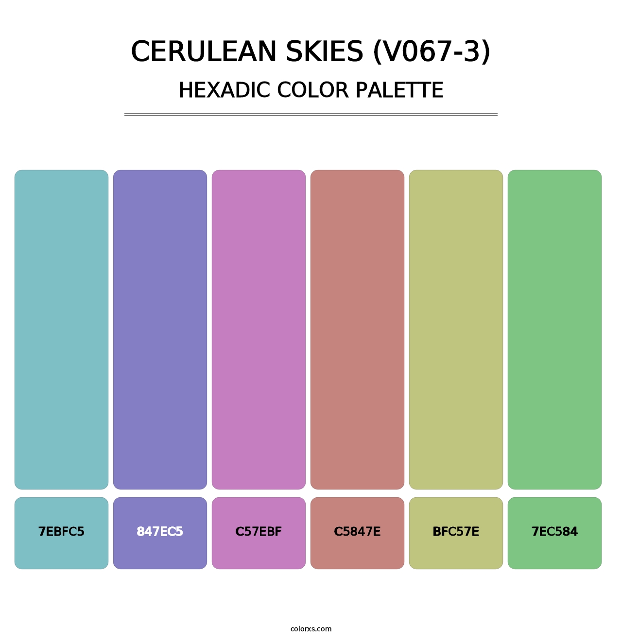 Cerulean Skies (V067-3) - Hexadic Color Palette
