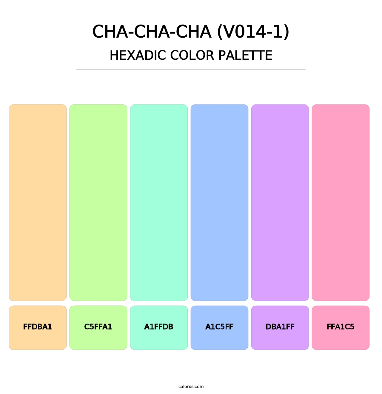 Cha-Cha-Cha (V014-1) - Hexadic Color Palette