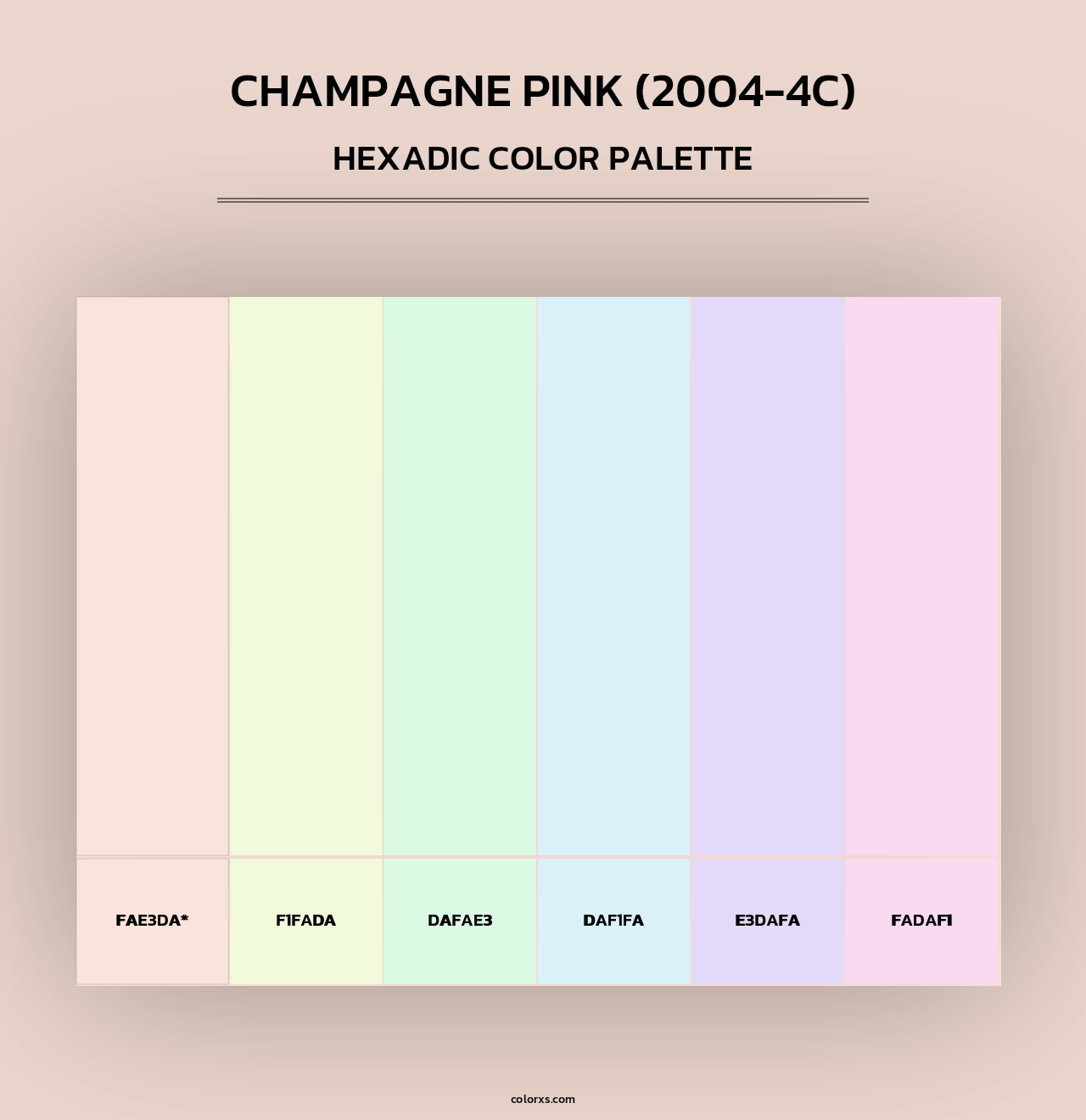 Champagne Pink (2004-4C) - Hexadic Color Palette