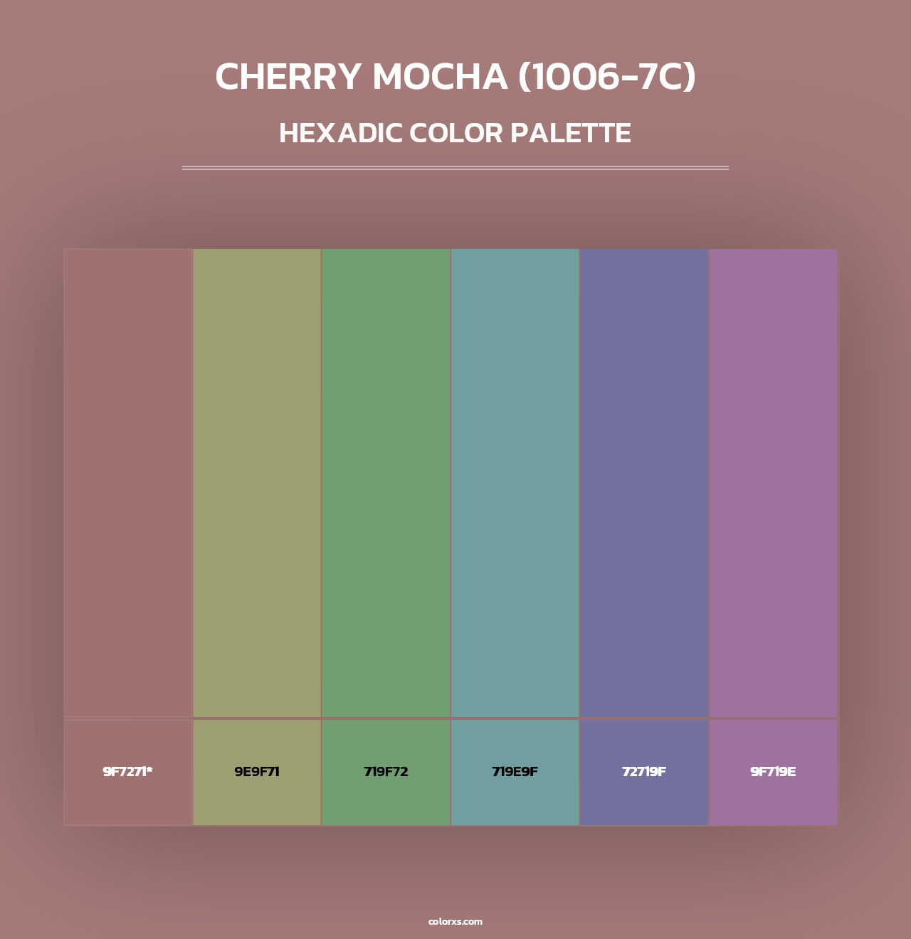 Cherry Mocha (1006-7C) - Hexadic Color Palette