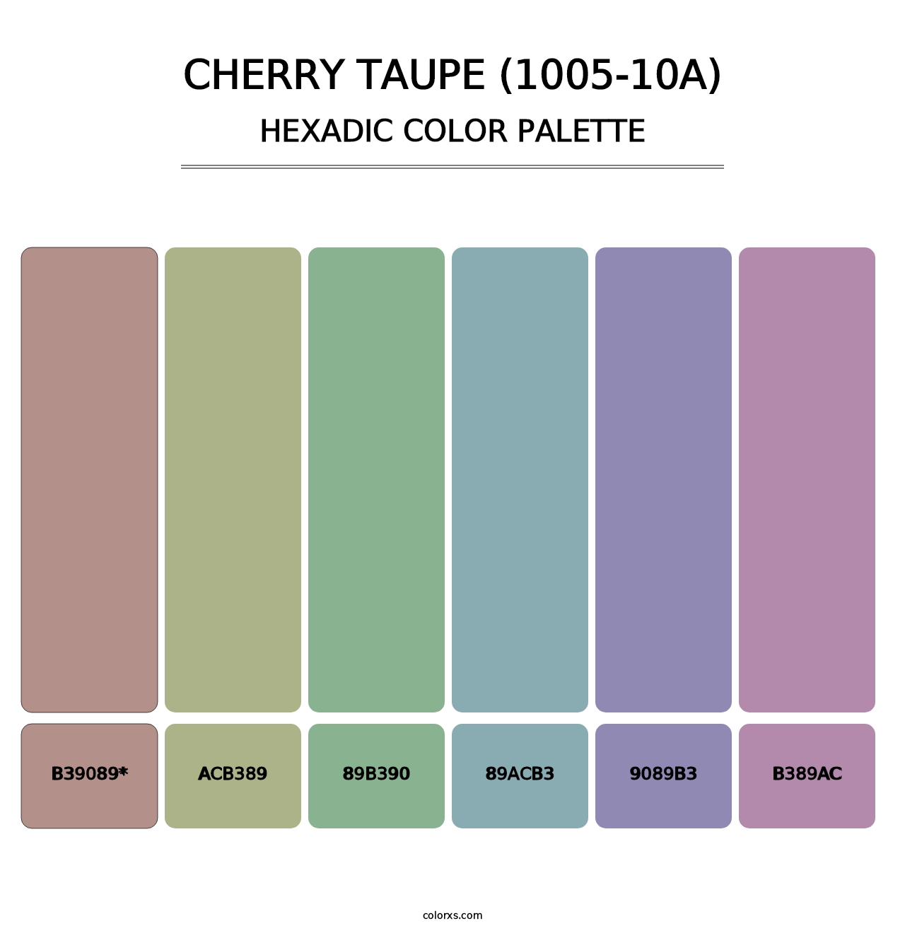 Cherry Taupe (1005-10A) - Hexadic Color Palette