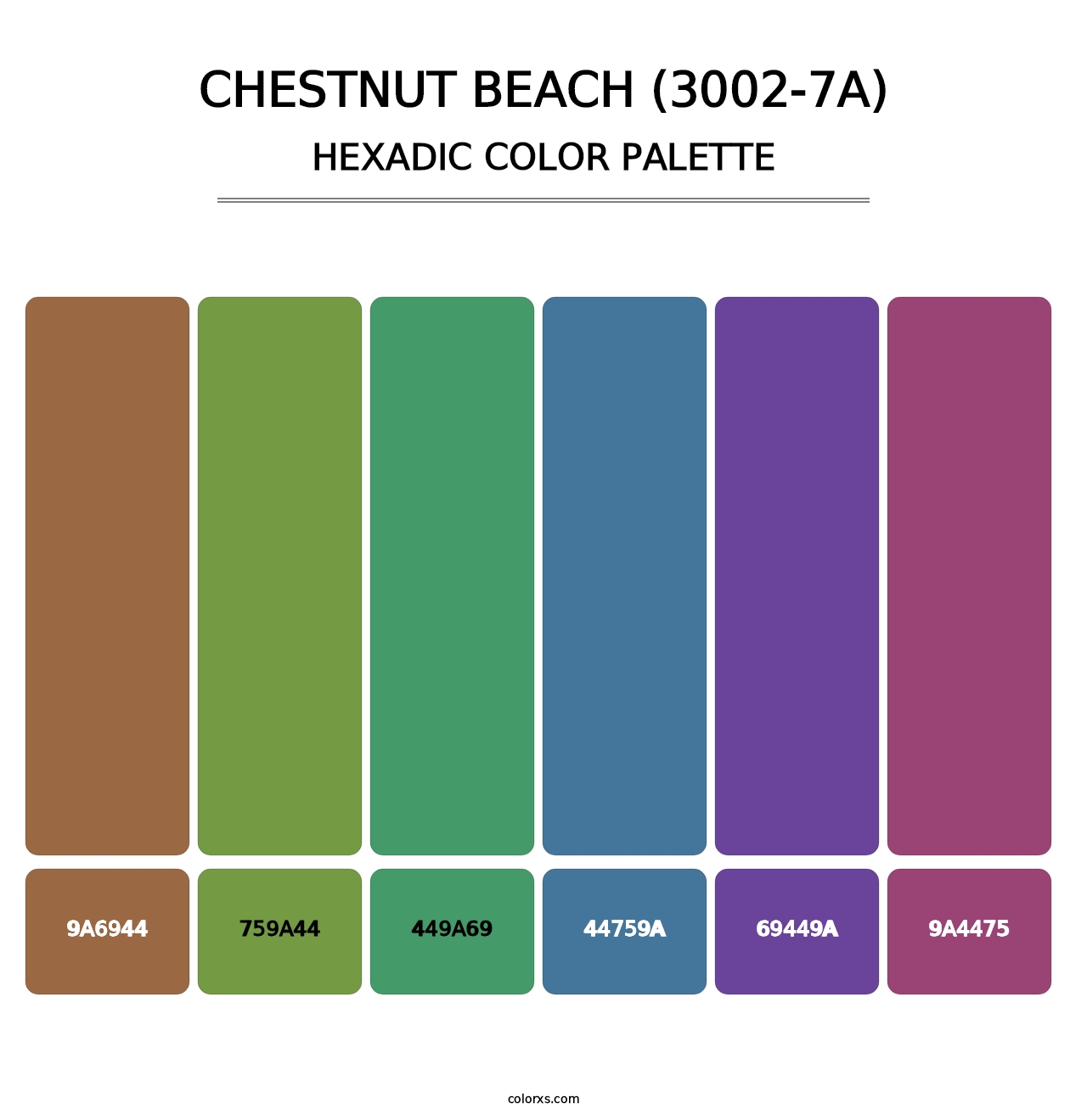 Chestnut Beach (3002-7A) - Hexadic Color Palette