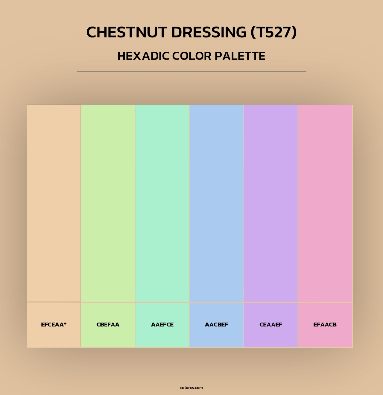 Chestnut Dressing (T527) - Hexadic Color Palette