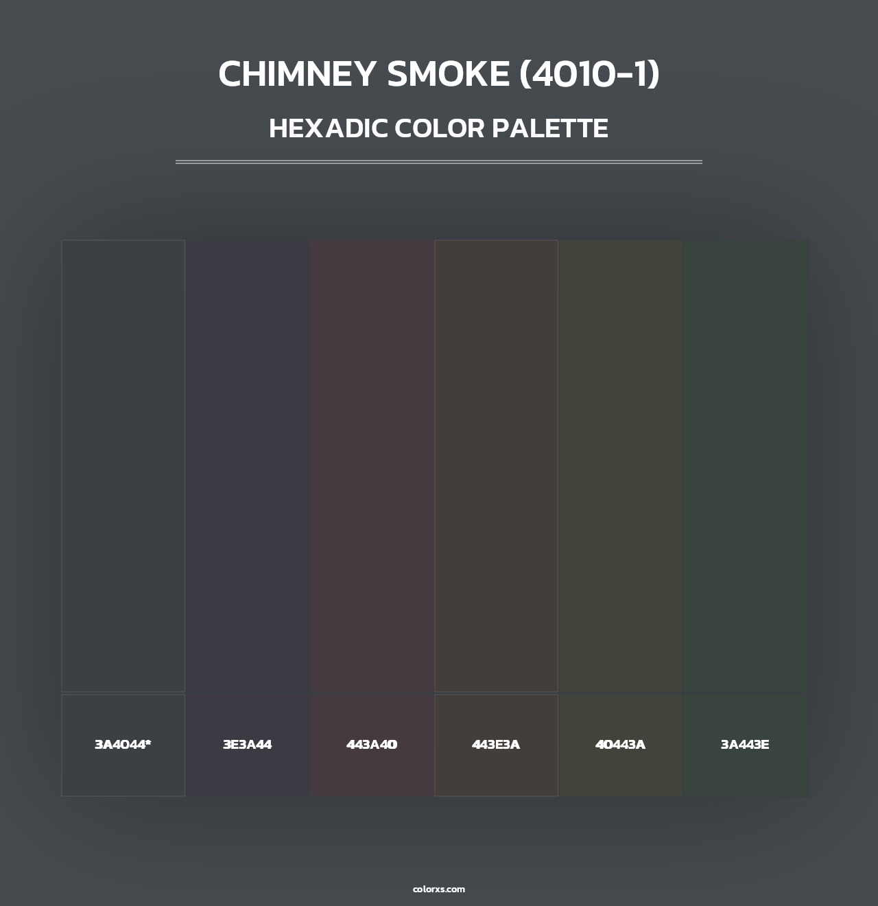 Chimney Smoke (4010-1) - Hexadic Color Palette