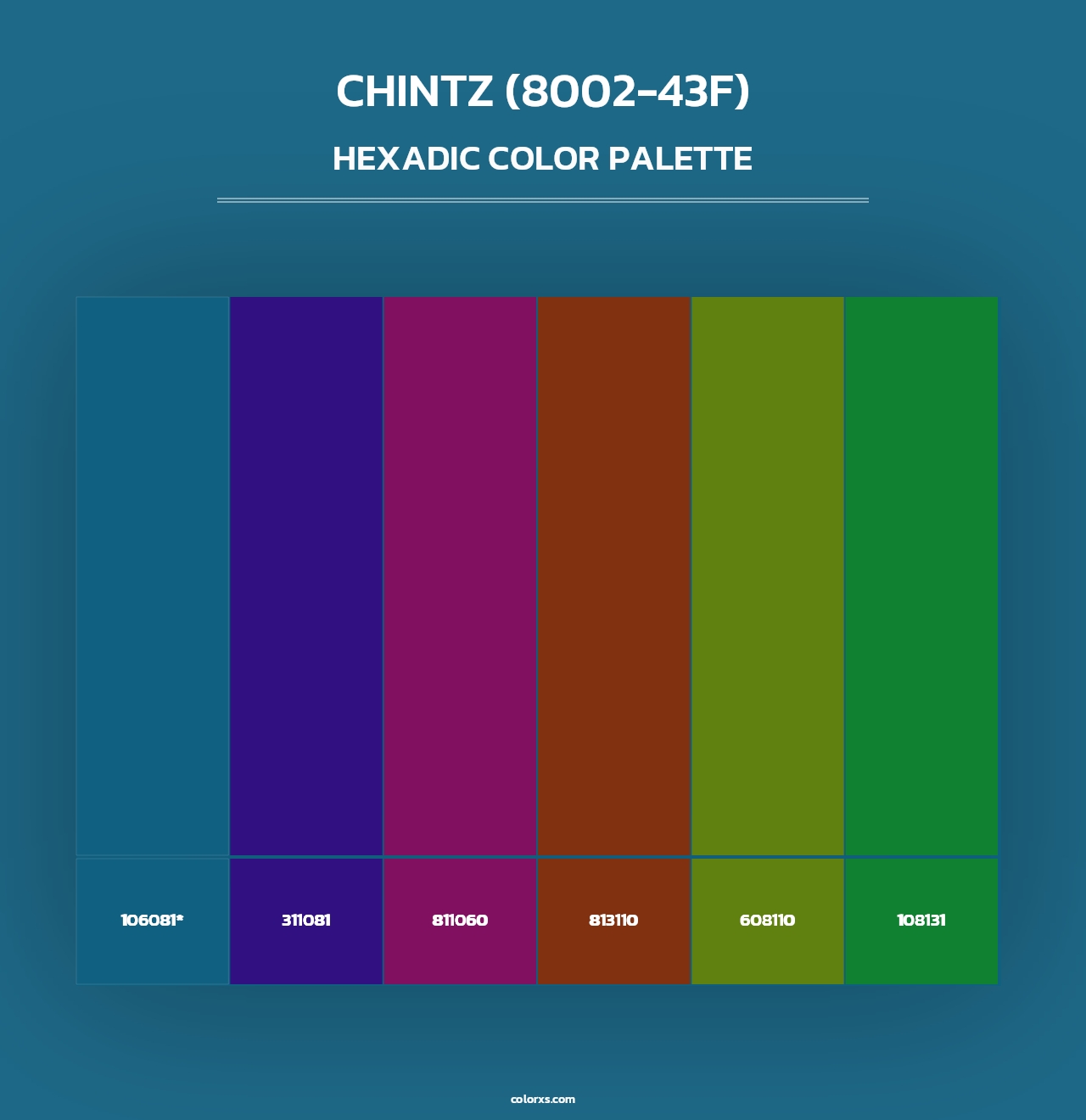 Chintz (8002-43F) - Hexadic Color Palette