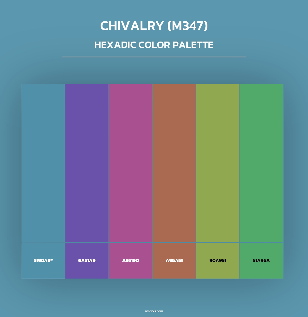 Chivalry (M347) - Hexadic Color Palette