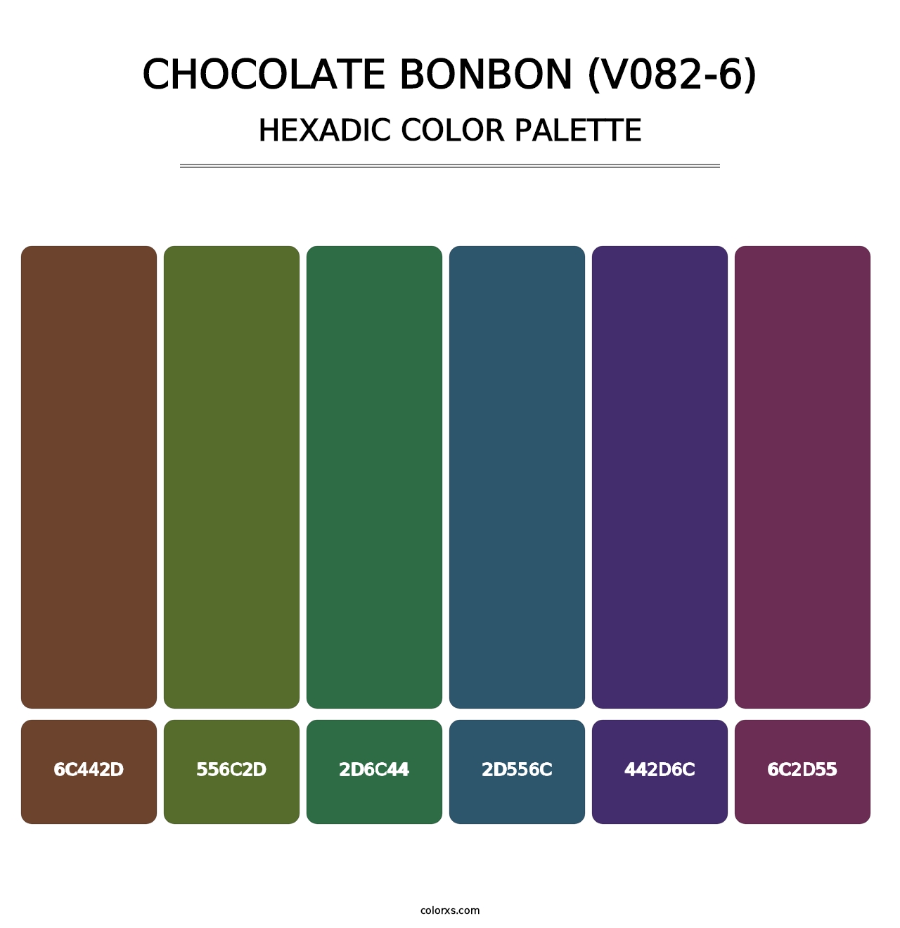 Chocolate Bonbon (V082-6) - Hexadic Color Palette