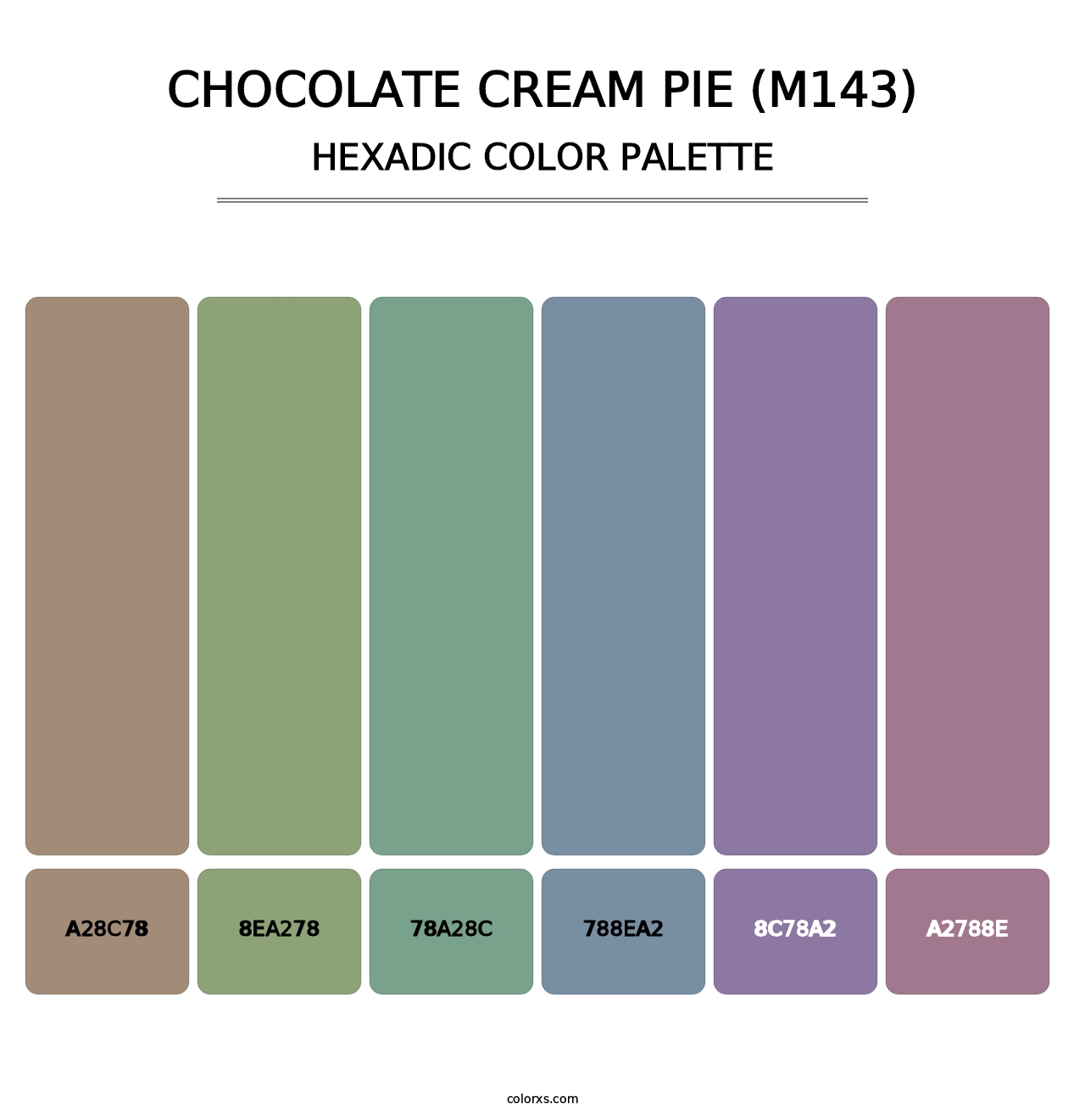 Chocolate Cream Pie (M143) - Hexadic Color Palette