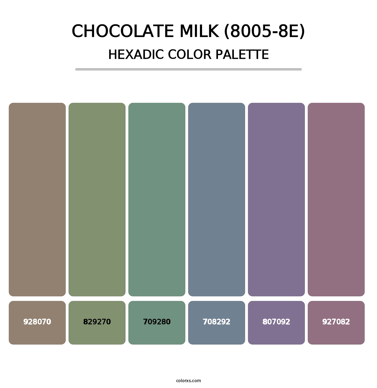 Chocolate Milk (8005-8E) - Hexadic Color Palette