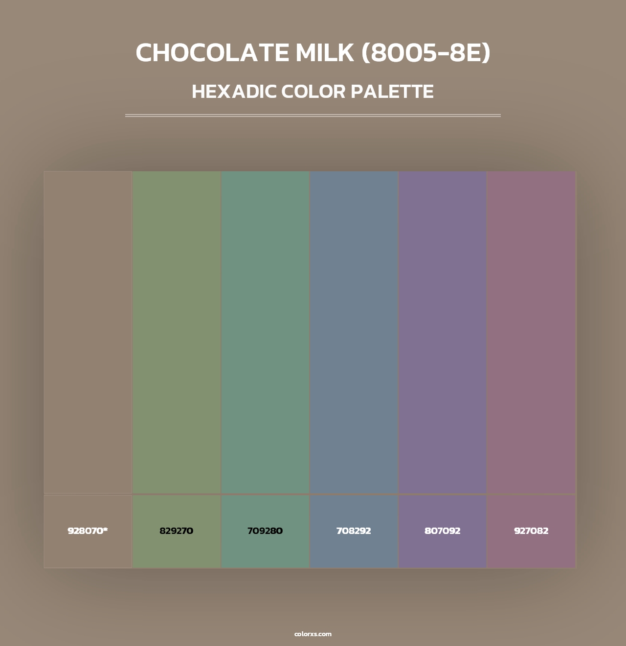Chocolate Milk (8005-8E) - Hexadic Color Palette
