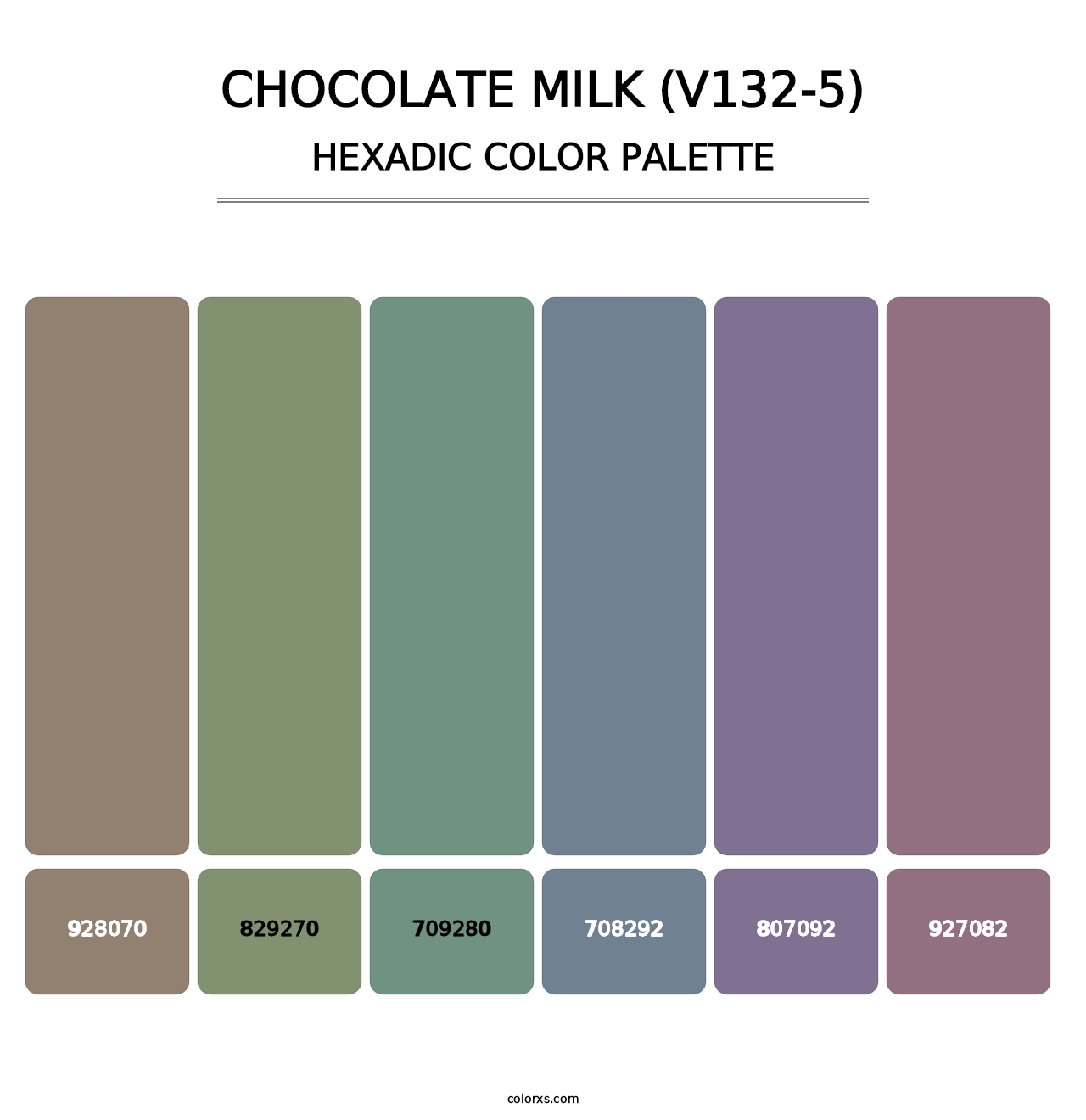 Chocolate Milk (V132-5) - Hexadic Color Palette