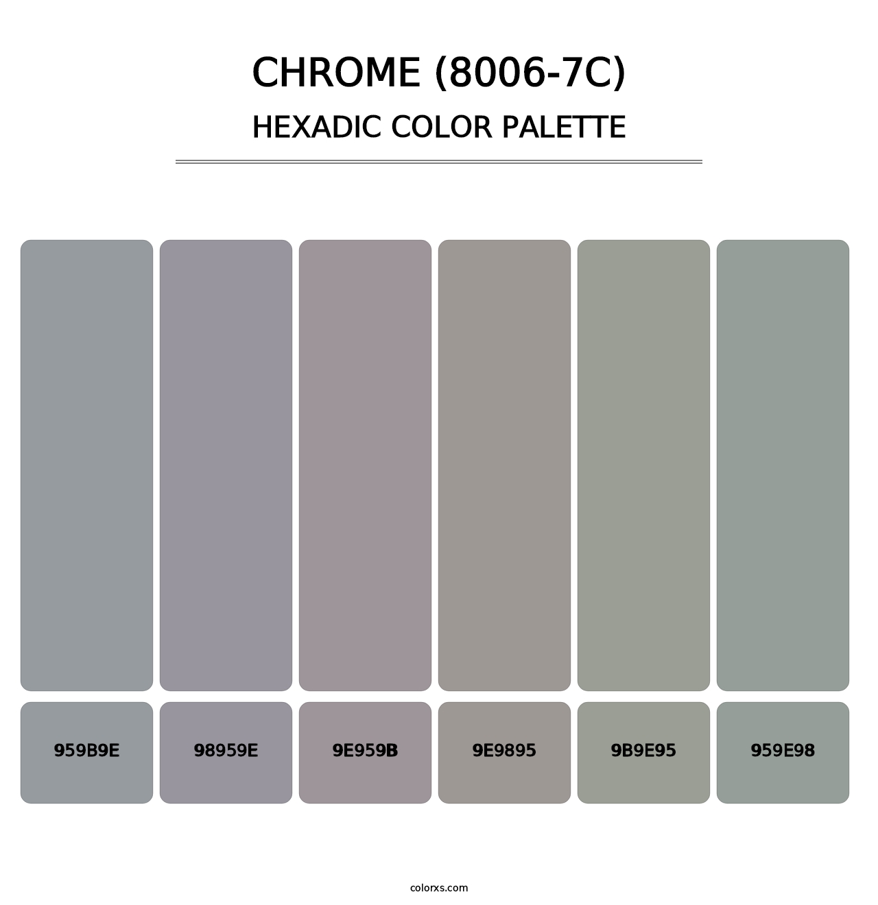 Chrome (8006-7C) - Hexadic Color Palette