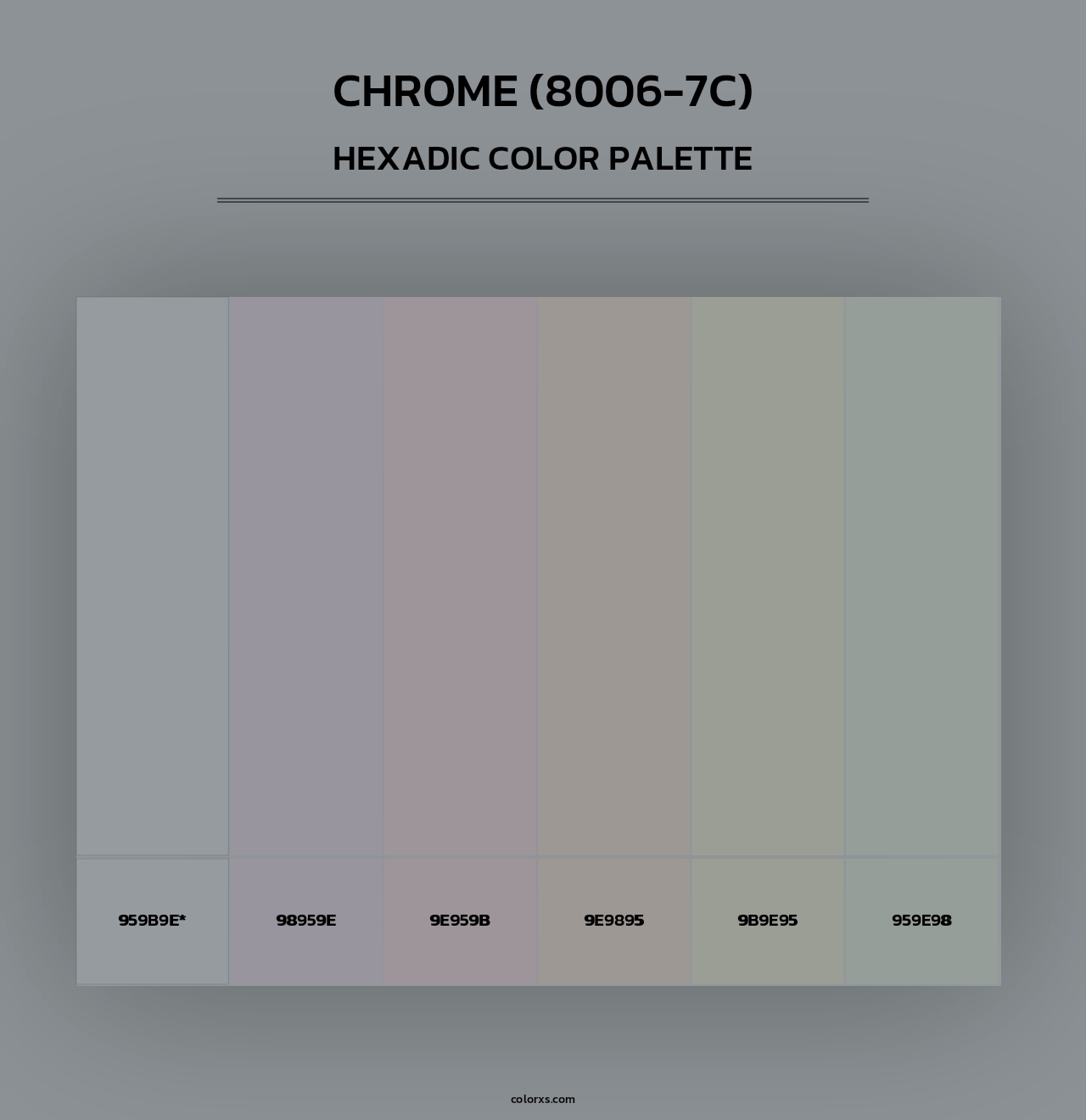 Chrome (8006-7C) - Hexadic Color Palette