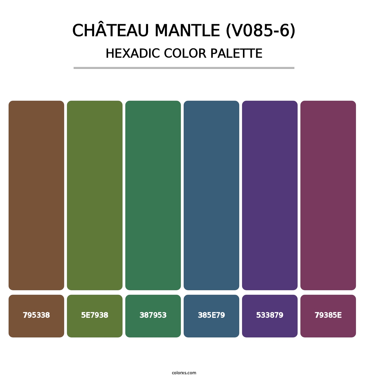 Château Mantle (V085-6) - Hexadic Color Palette