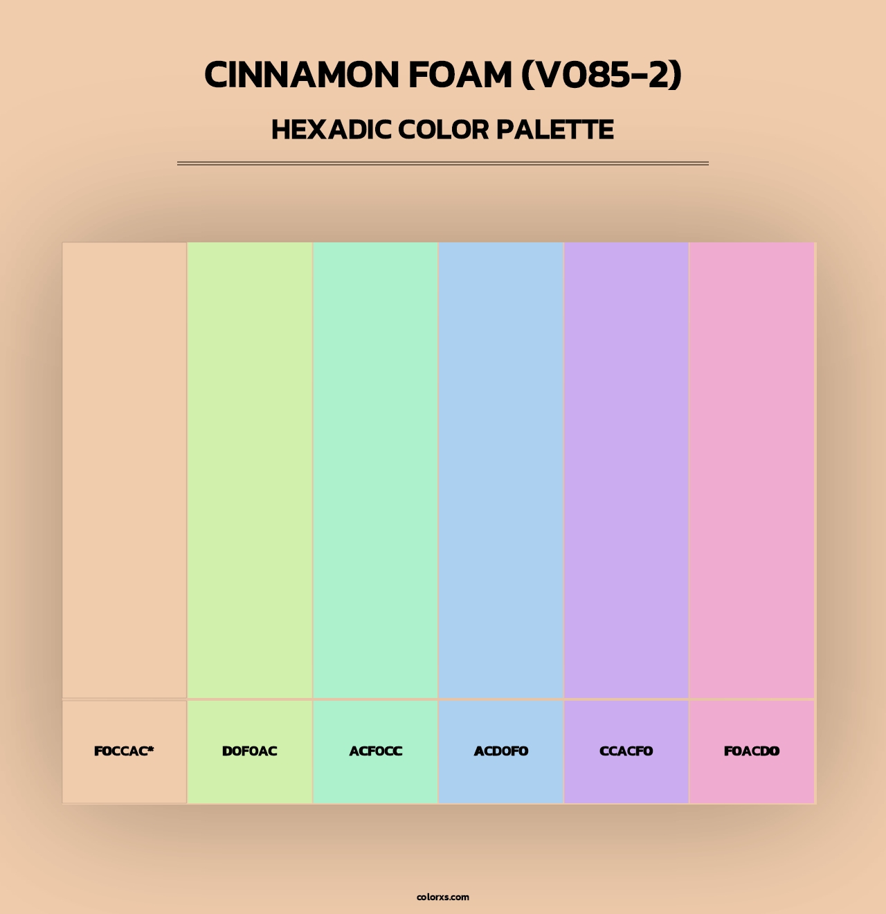 Cinnamon Foam (V085-2) - Hexadic Color Palette