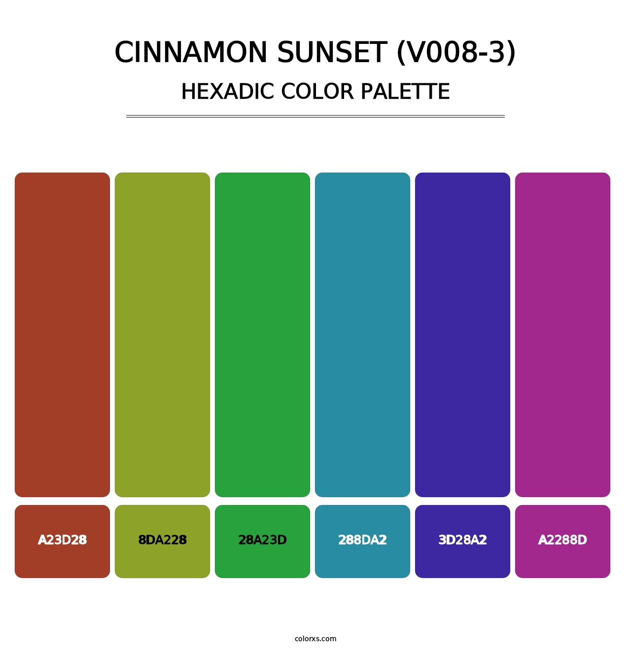 Cinnamon Sunset (V008-3) - Hexadic Color Palette