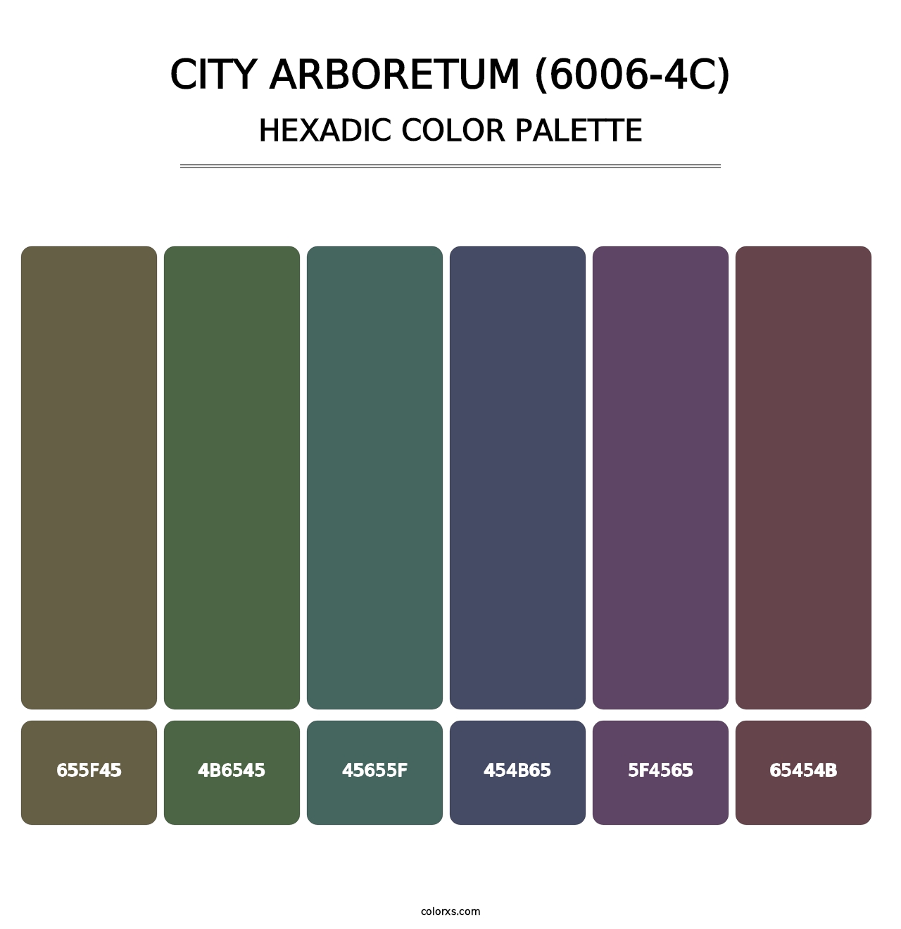 City Arboretum (6006-4C) - Hexadic Color Palette