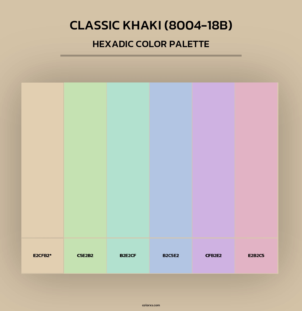 Classic Khaki (8004-18B) - Hexadic Color Palette