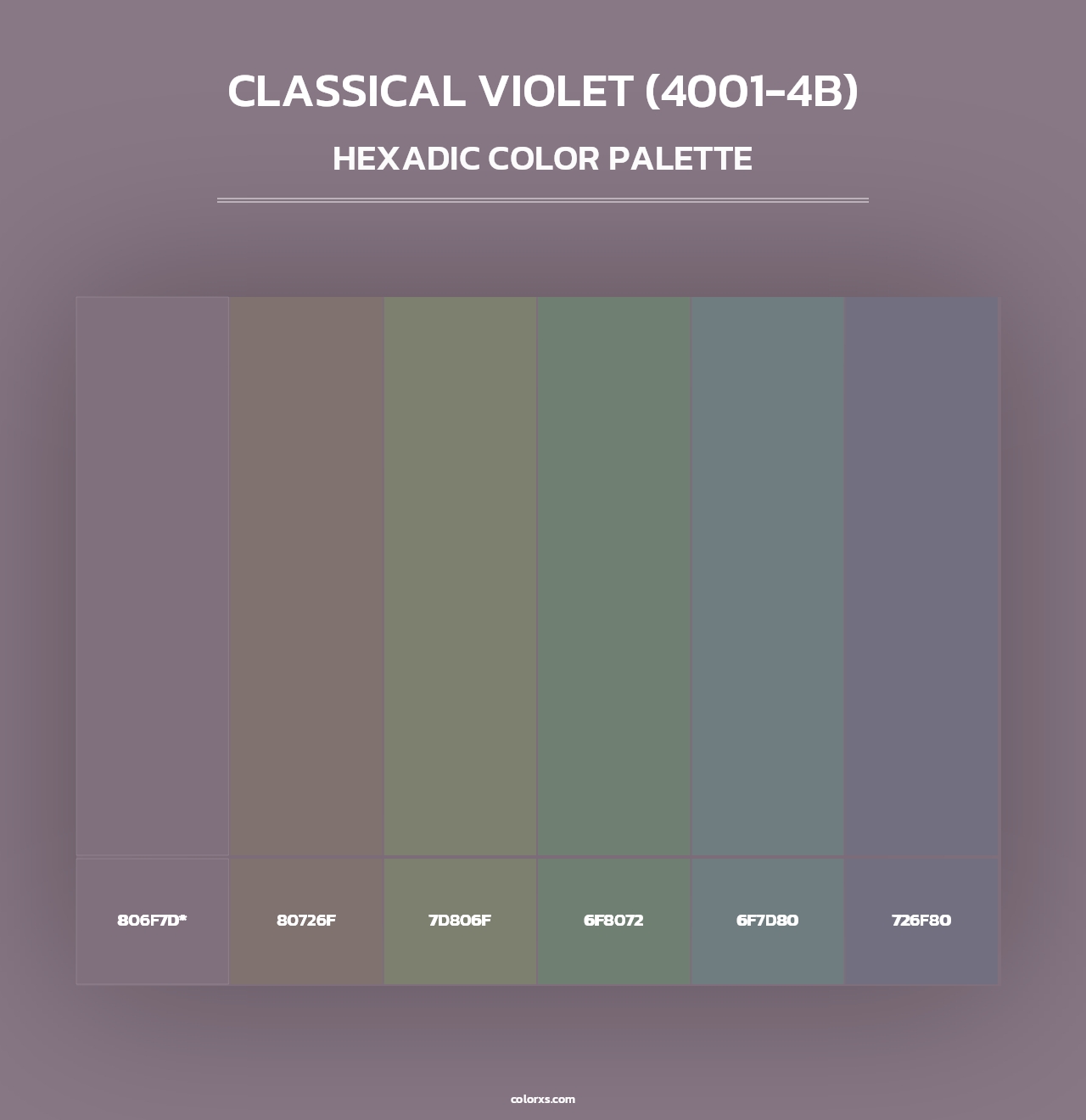 Classical Violet (4001-4B) - Hexadic Color Palette