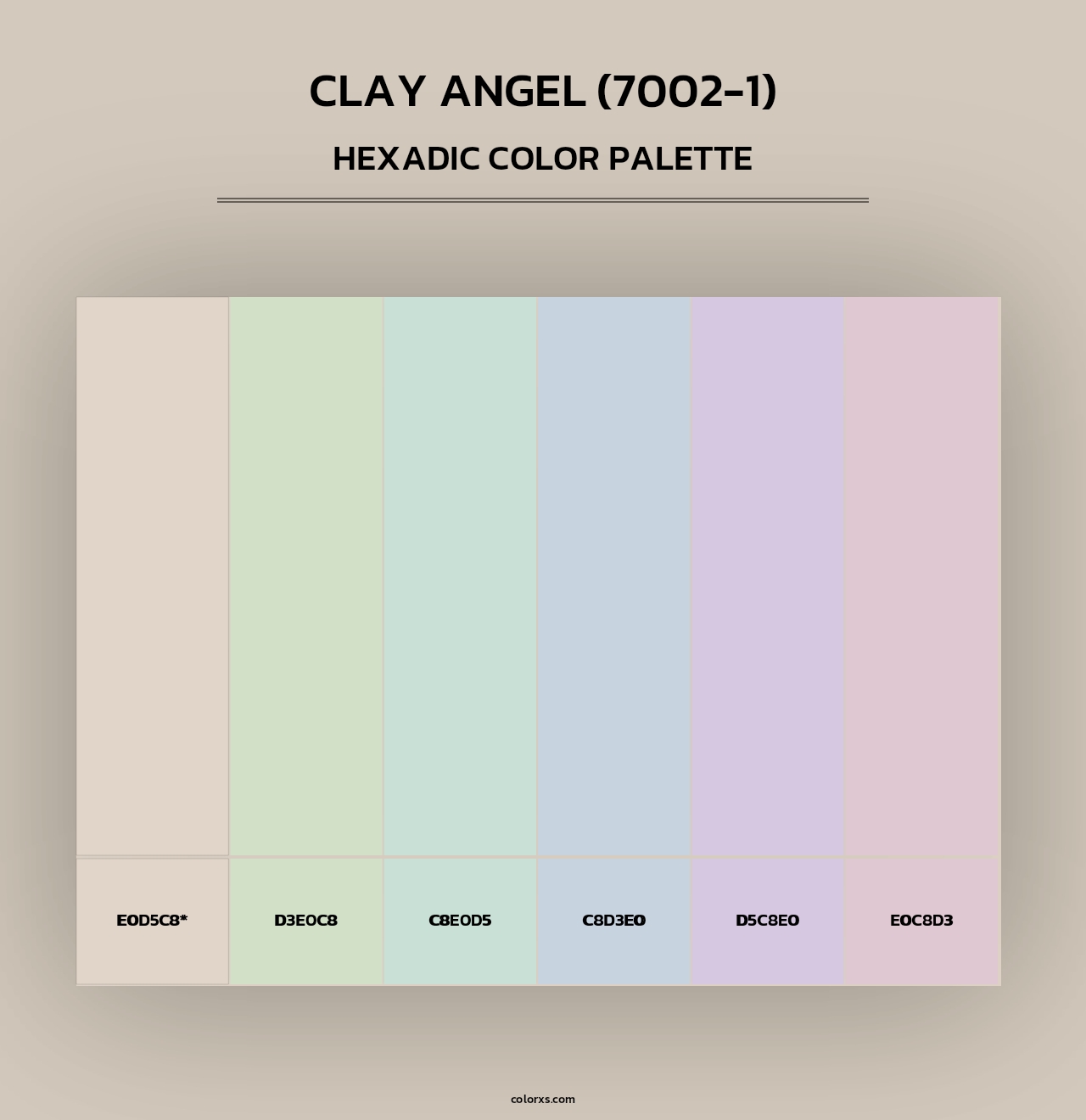 Clay Angel (7002-1) - Hexadic Color Palette