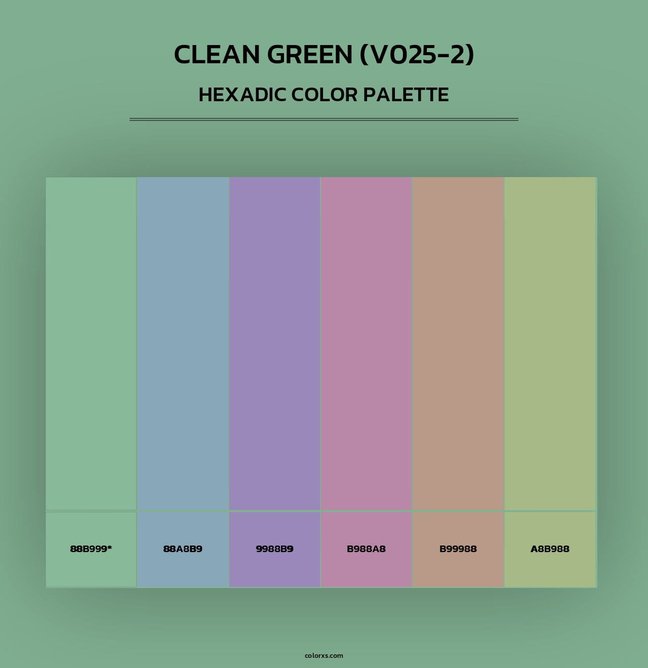 Clean Green (V025-2) - Hexadic Color Palette