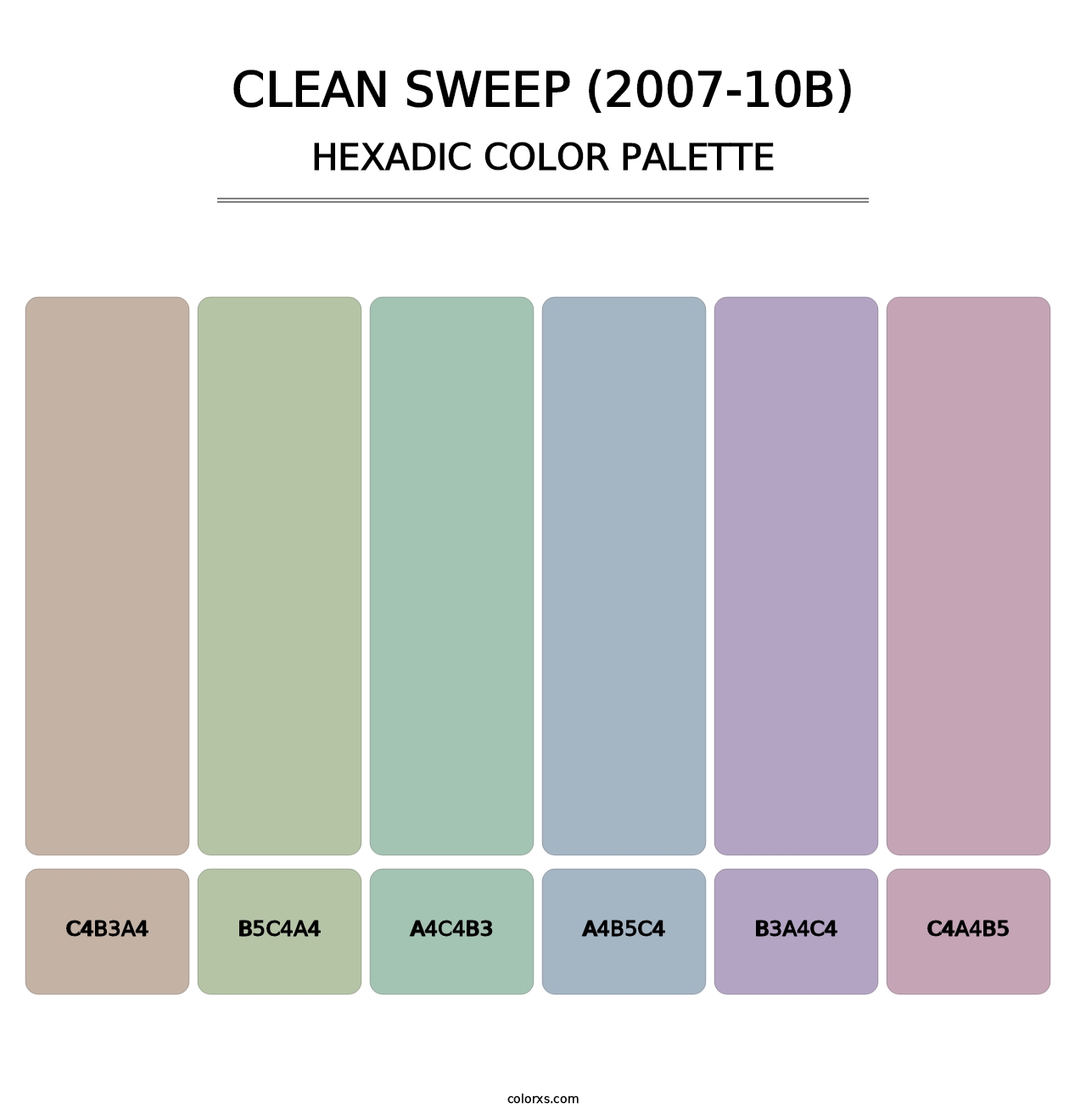 Clean Sweep (2007-10B) - Hexadic Color Palette