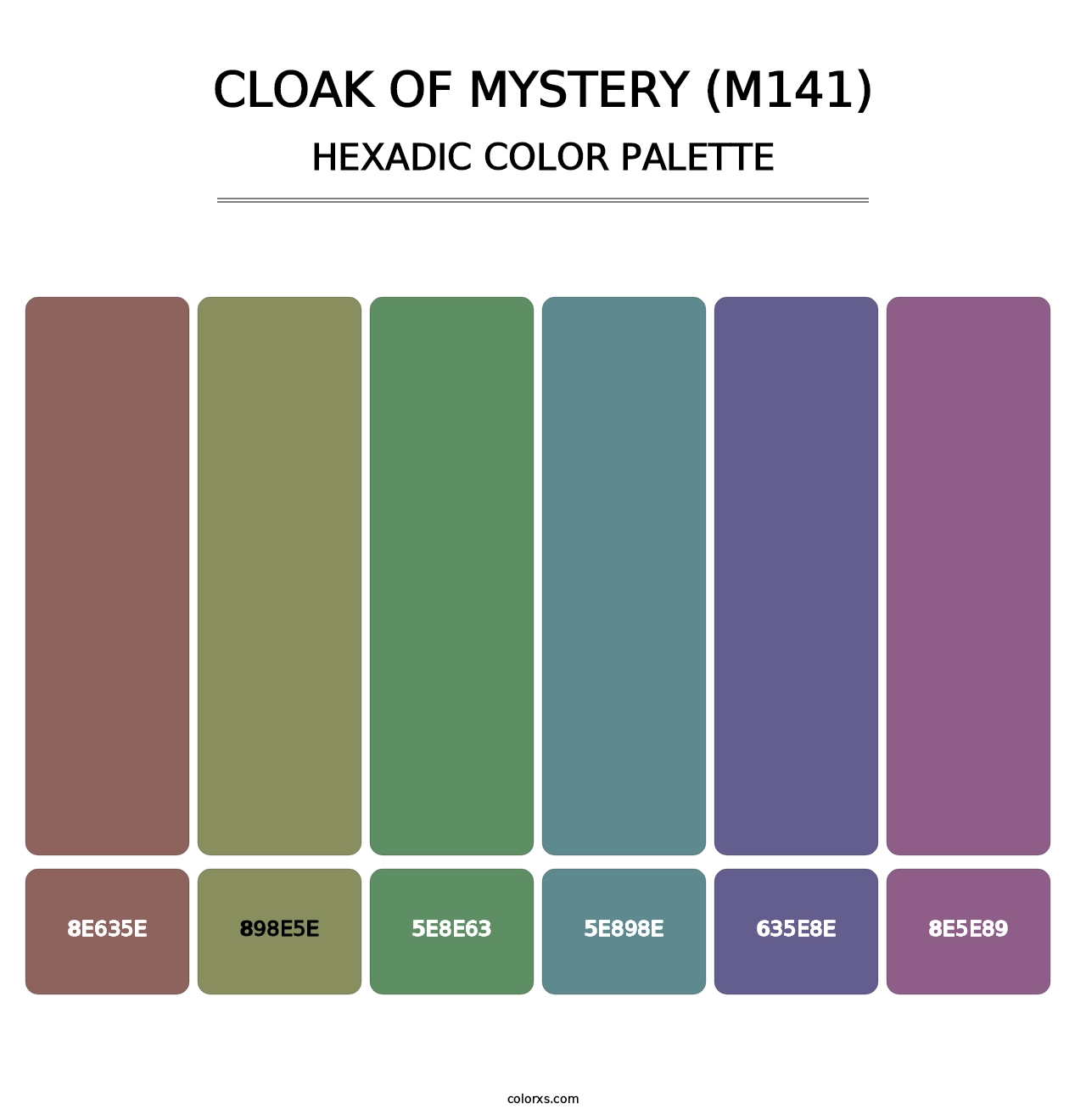 Cloak of Mystery (M141) - Hexadic Color Palette