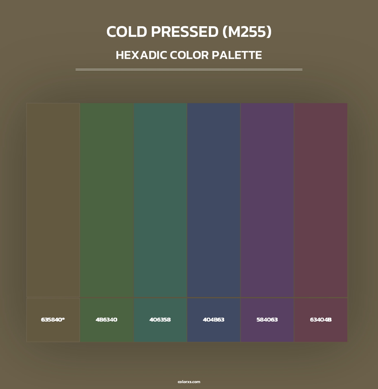 Cold Pressed (M255) - Hexadic Color Palette