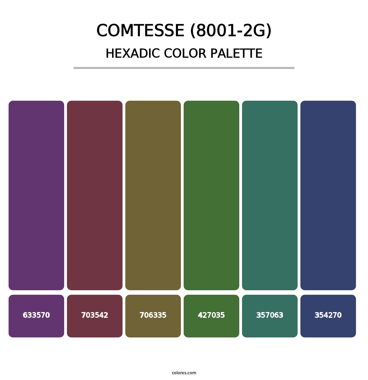 Comtesse (8001-2G) - Hexadic Color Palette