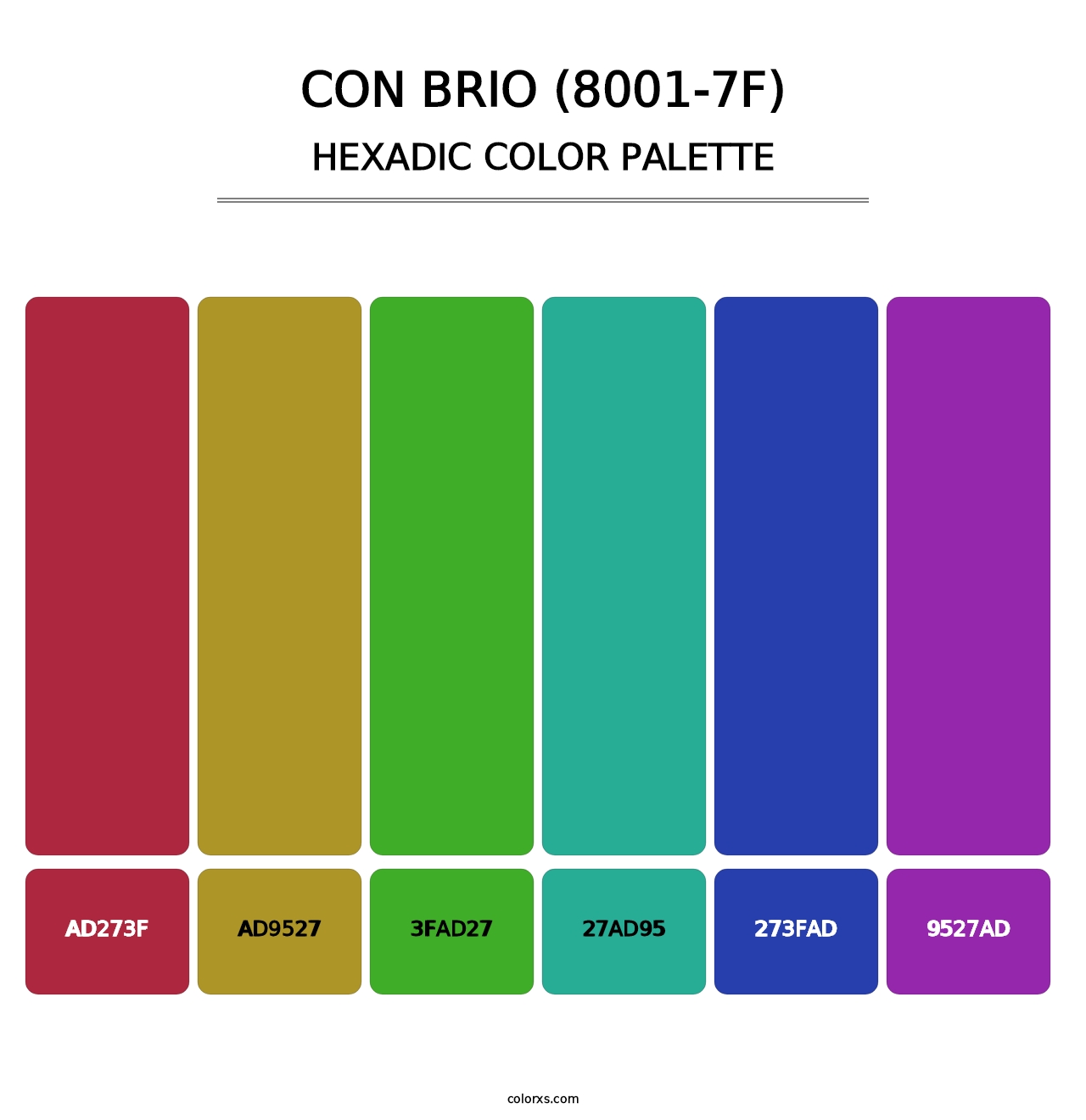 Con Brio (8001-7F) - Hexadic Color Palette