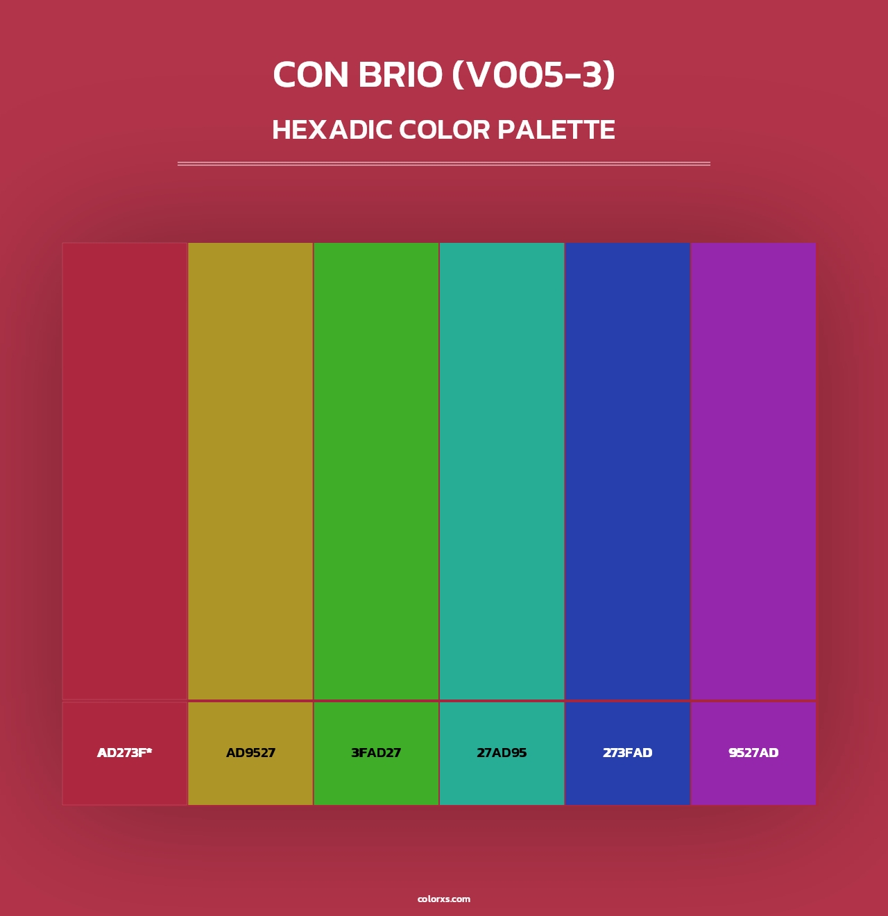 Con Brio (V005-3) - Hexadic Color Palette