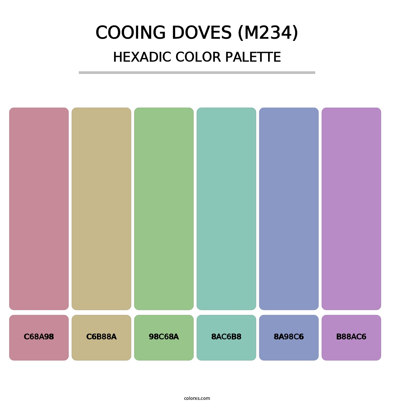 Cooing Doves (M234) - Hexadic Color Palette