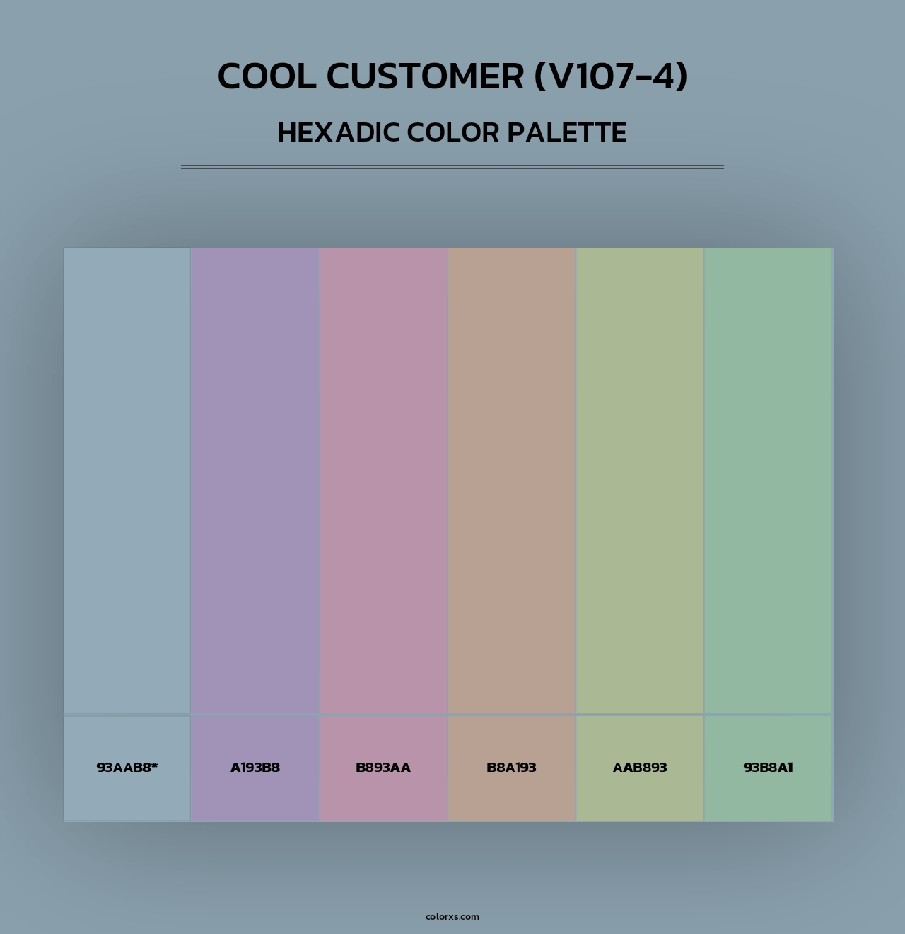 Cool Customer (V107-4) - Hexadic Color Palette