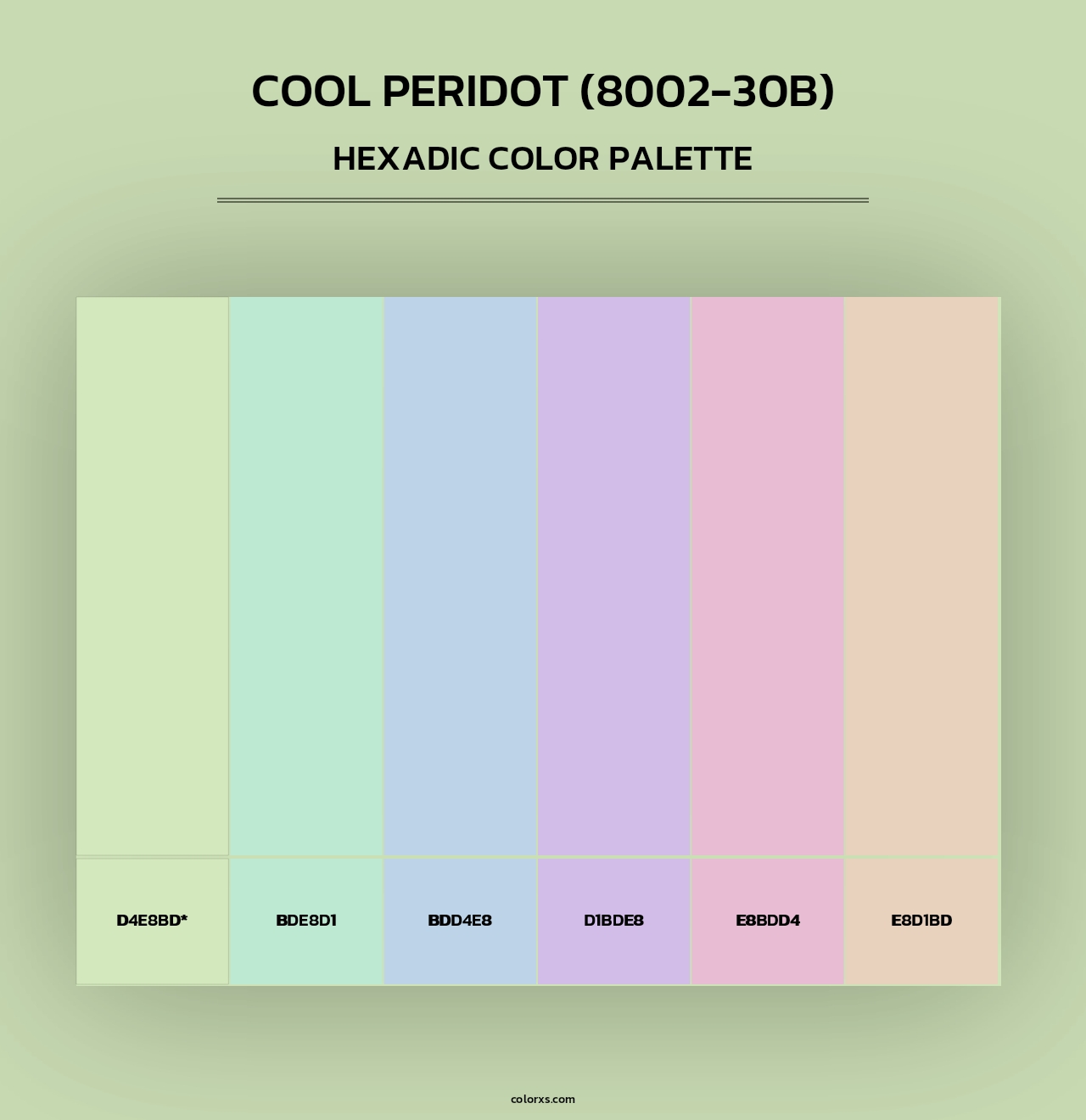 Cool Peridot (8002-30B) - Hexadic Color Palette