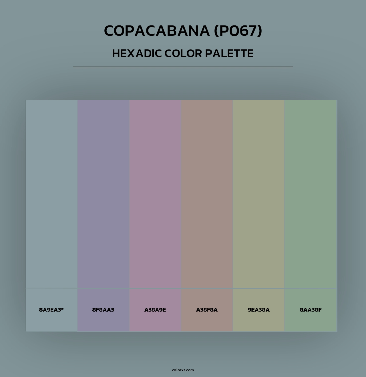 Copacabana (P067) - Hexadic Color Palette
