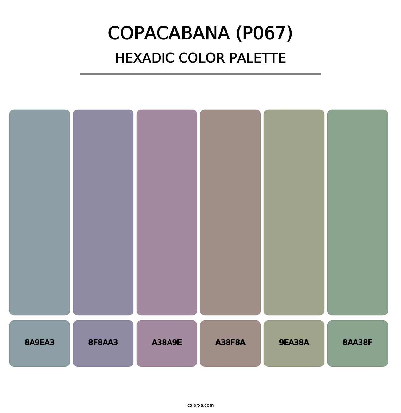 Copacabana (P067) - Hexadic Color Palette