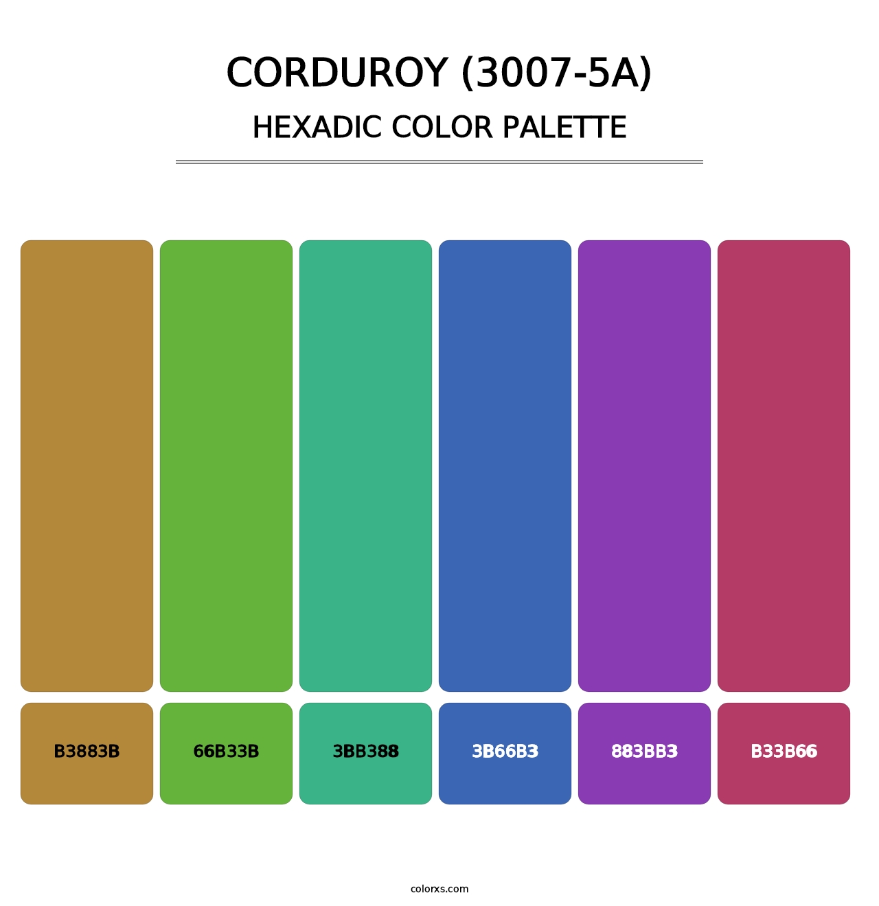 Corduroy (3007-5A) - Hexadic Color Palette
